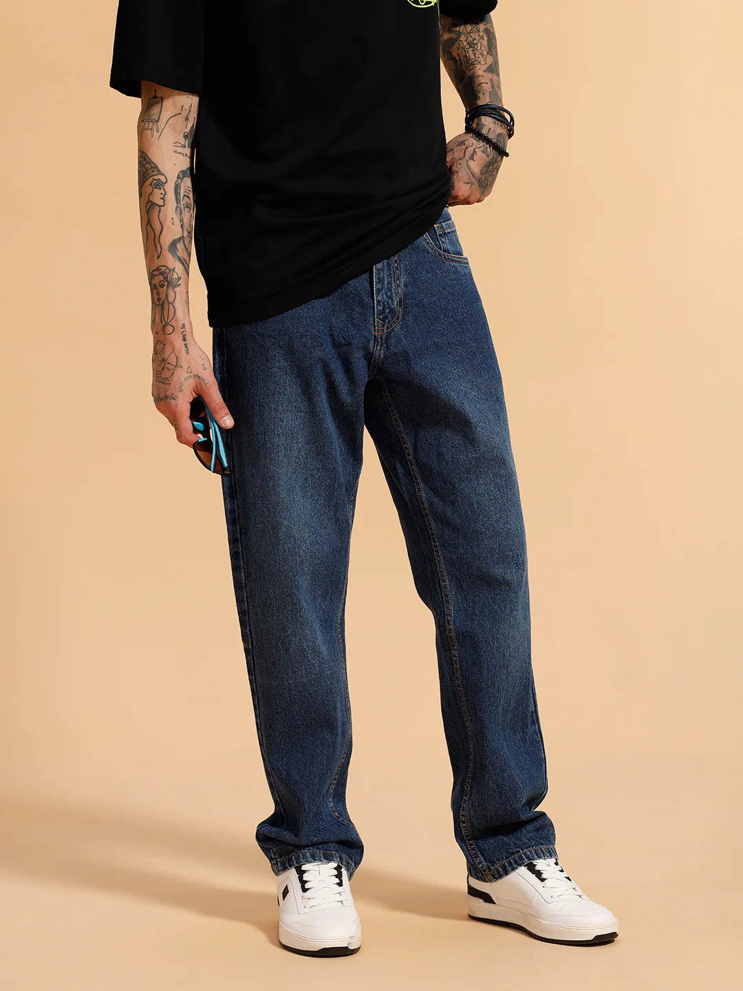 Heavy Fade Anti Fit Jeans | Blue