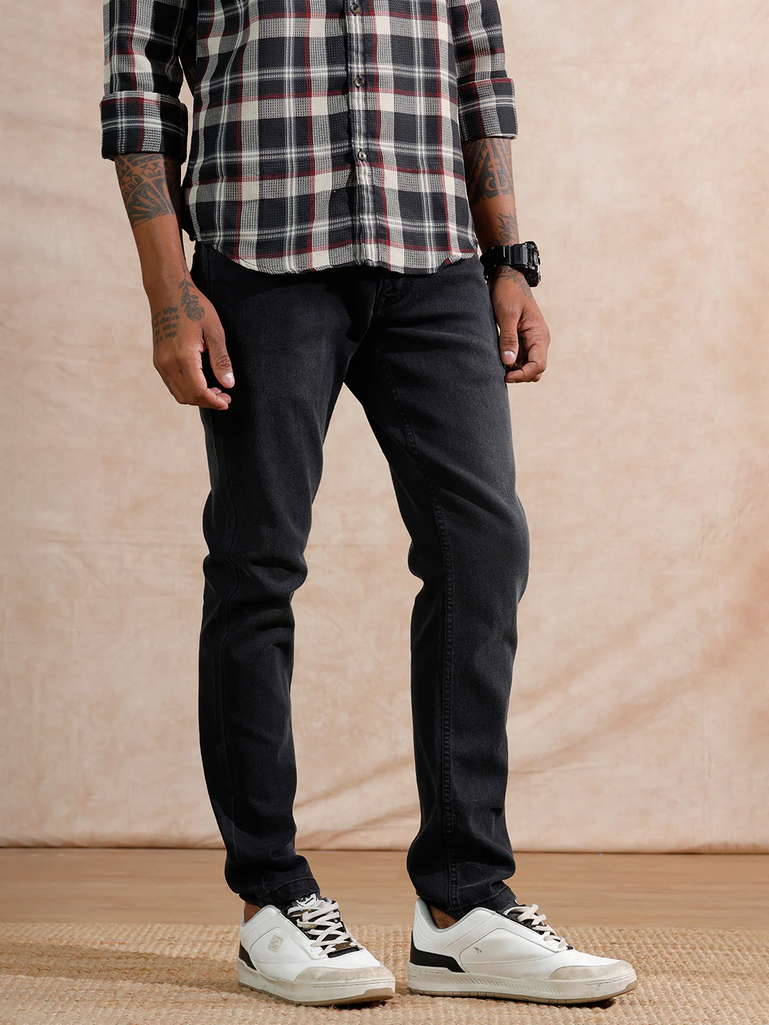 Heavy Fade Slim Fit Jeans | Dark Grey
