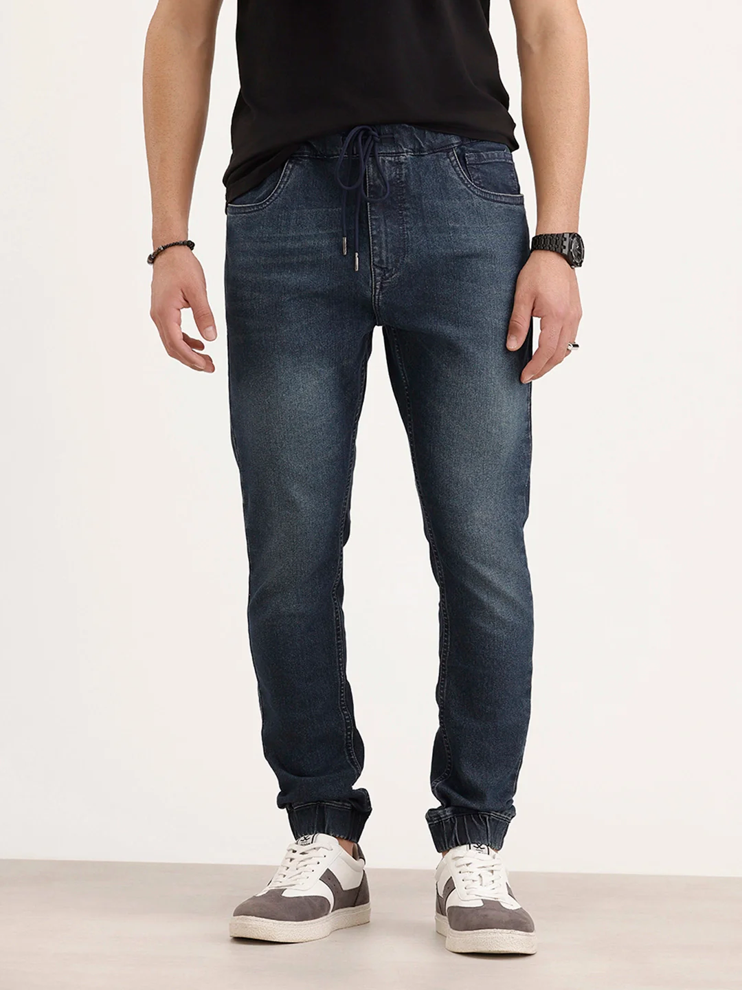 Jogger Fit Denim Jeans | Blue