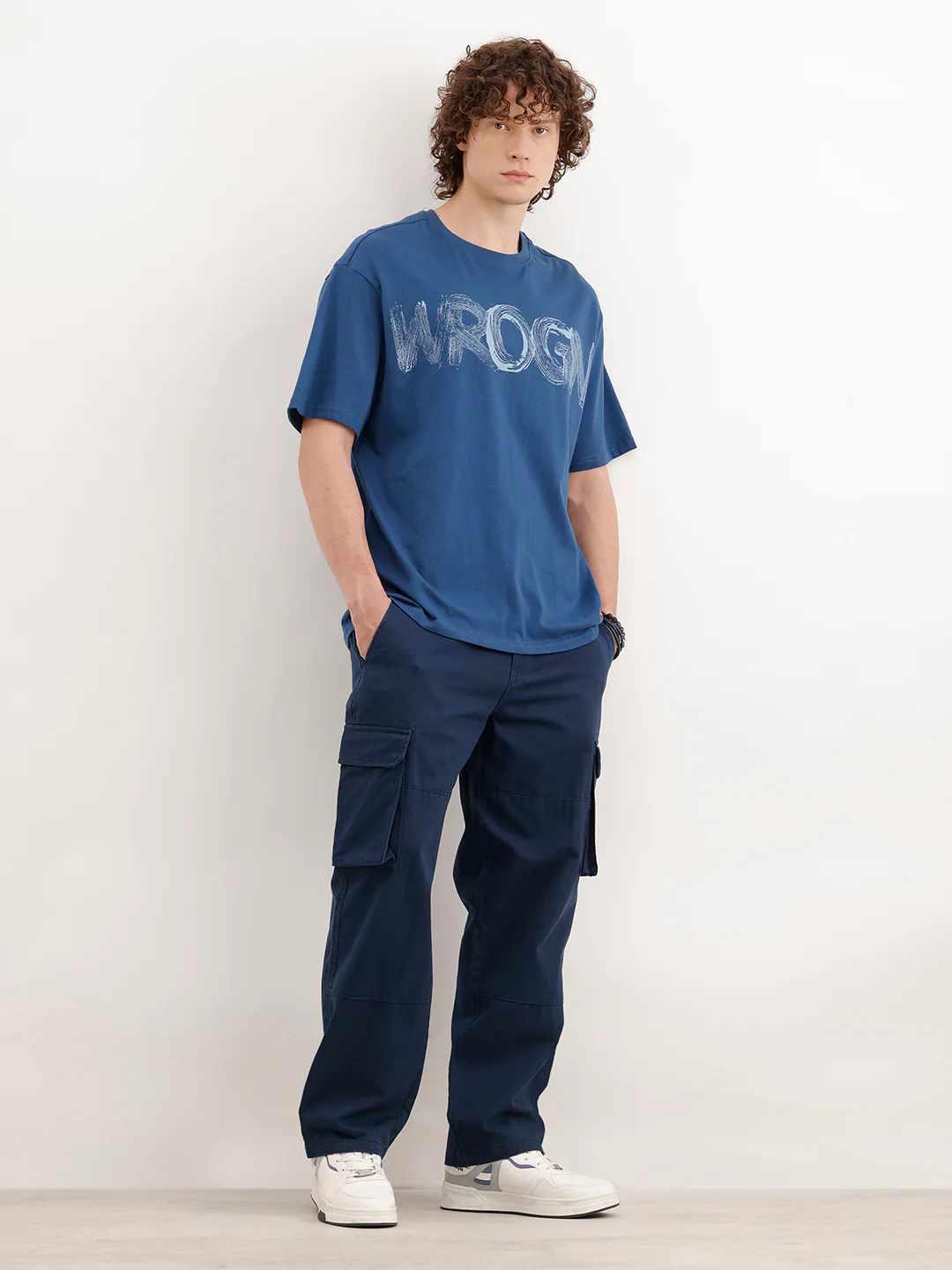 Loose Fit Cargo Trouser  | Blue - Image 2