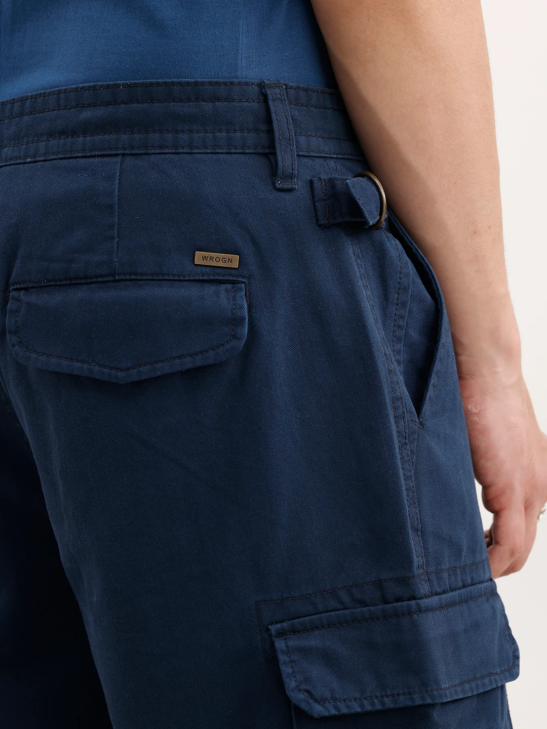Loose Fit Cargo Trouser  | Blue - Image 5