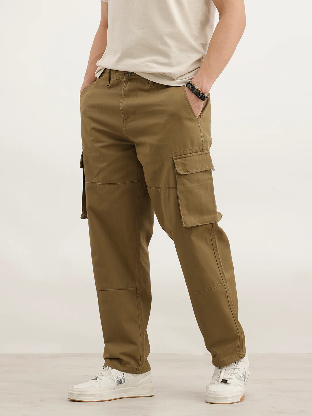 Loose Fit Cargo Trouser | Olive