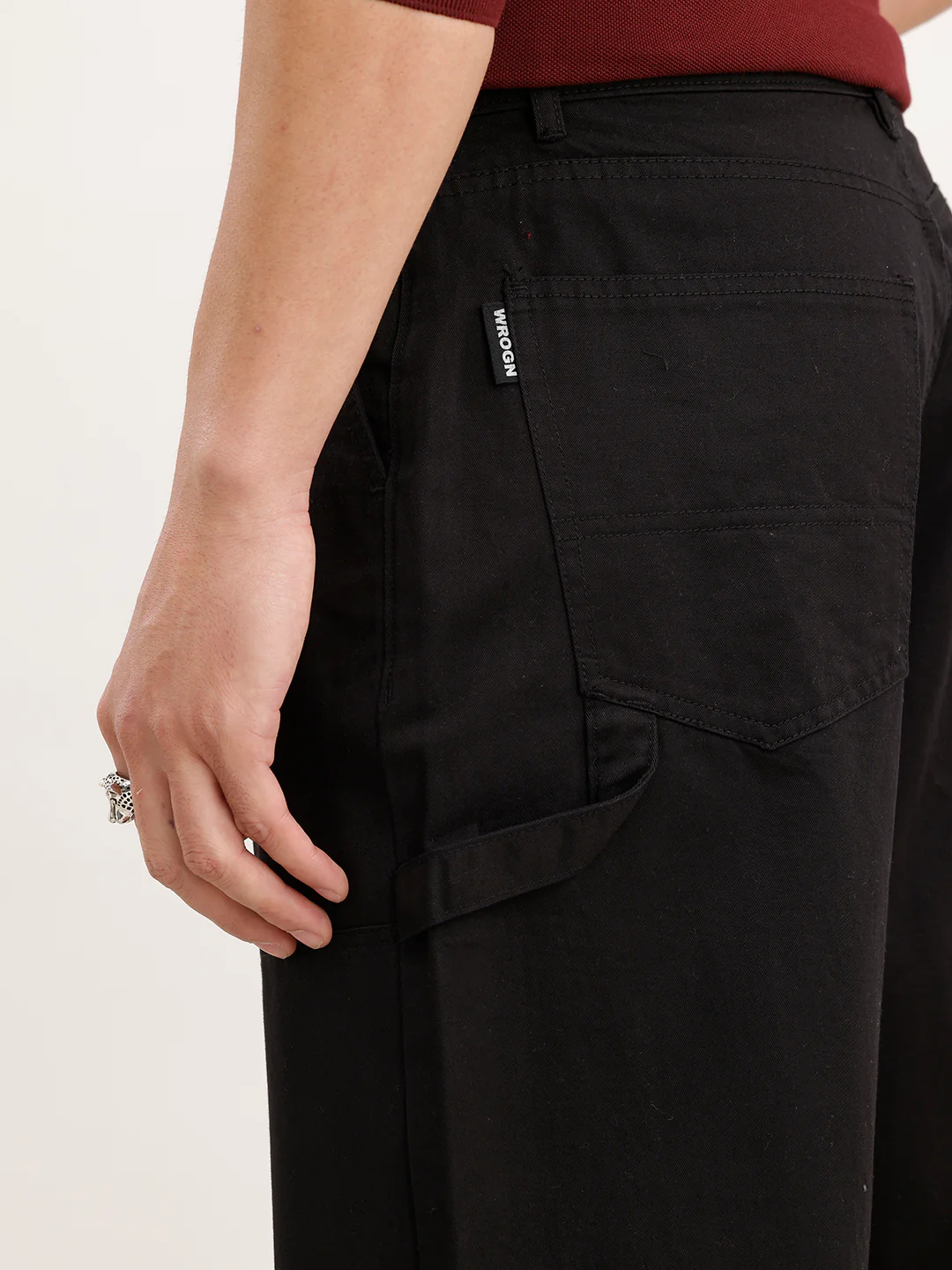 Loose Fit Cut & Sew Trouser | Black - Image 5