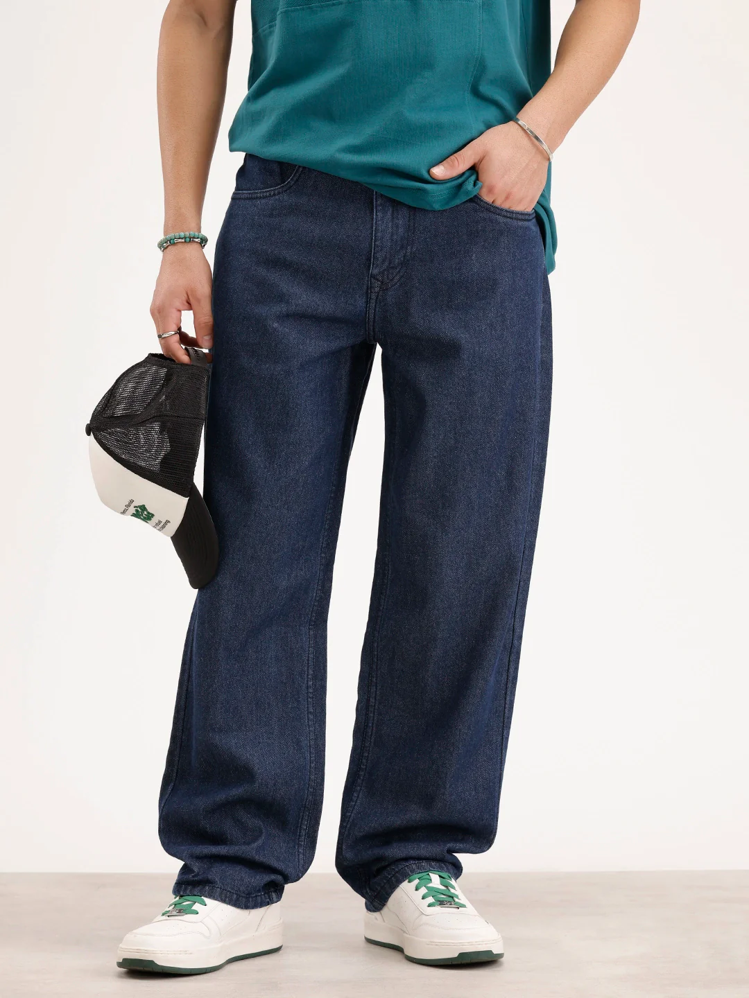 Loose Fit Denim Jeans | Dark Blue