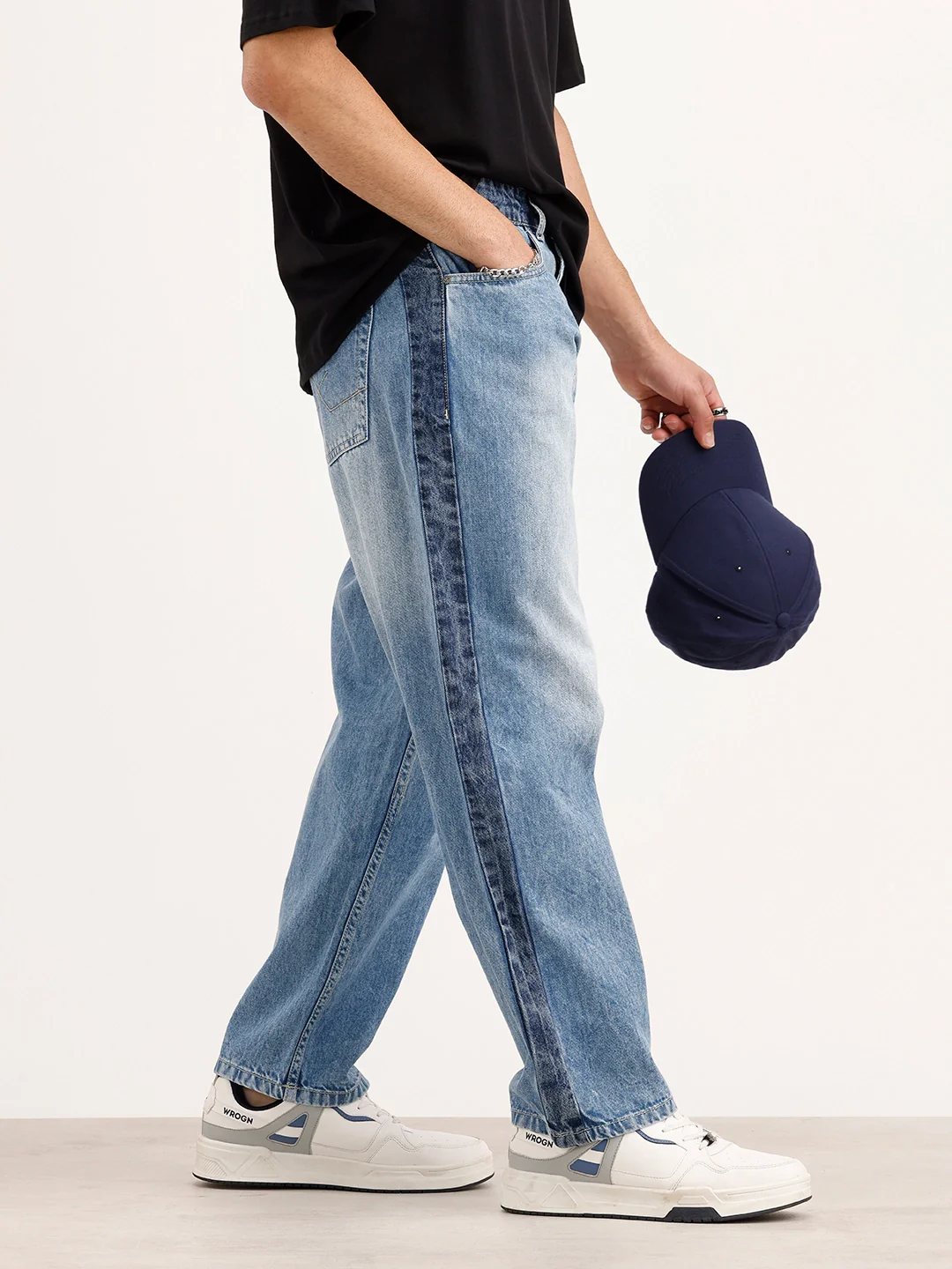 Loose Fit Denim Jeans | Light Blue