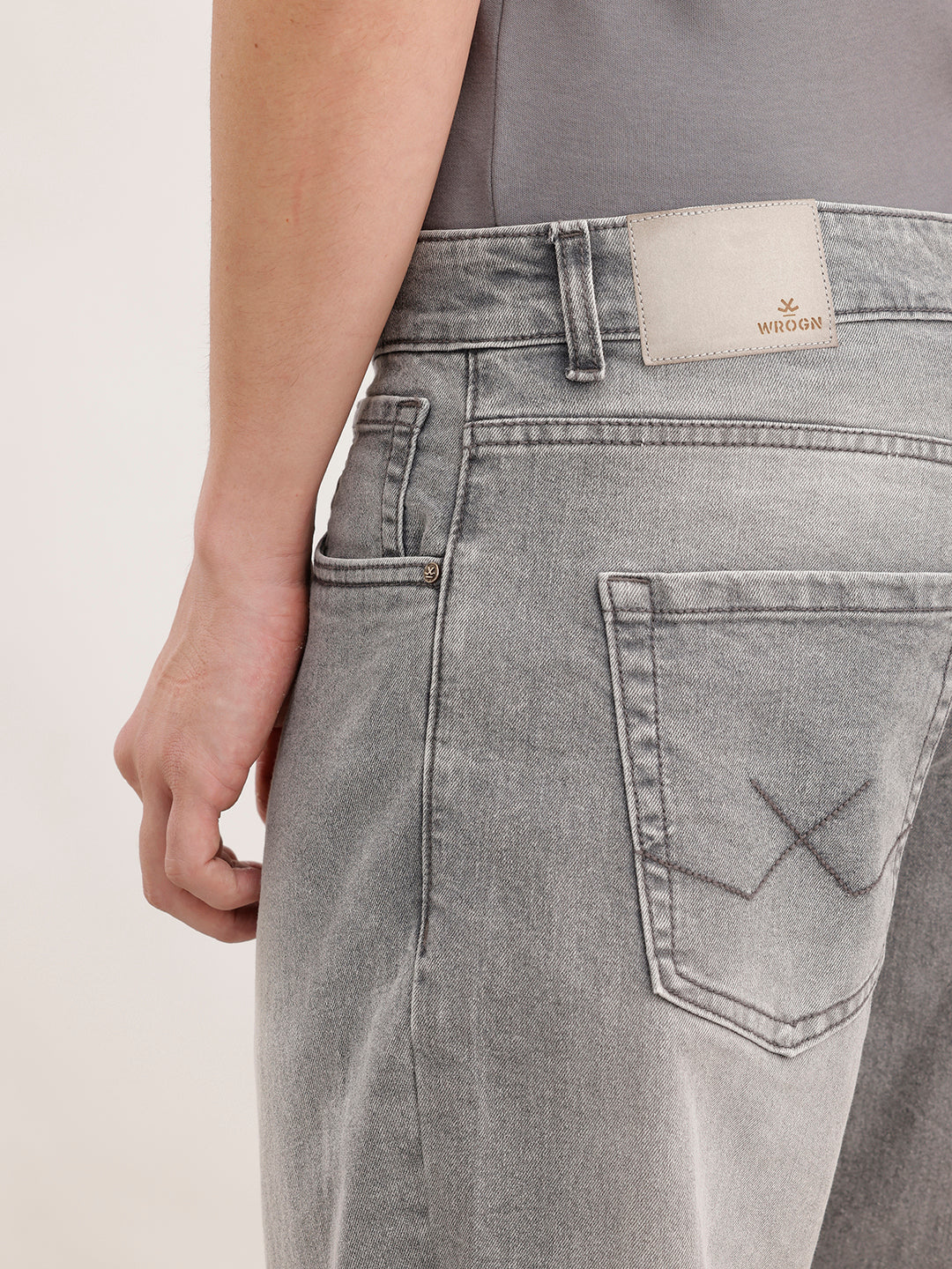 Loose Fit Faded Denim Jeans | Grey - Image 6