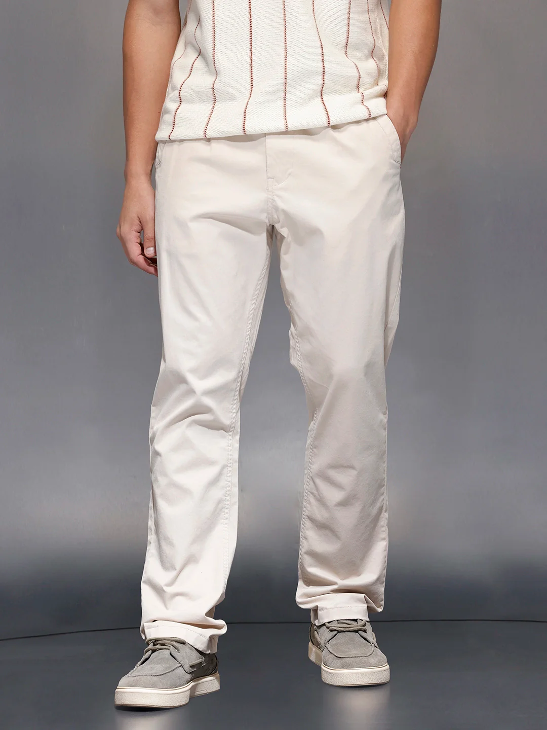 Men’s relax fit trousers | Beige