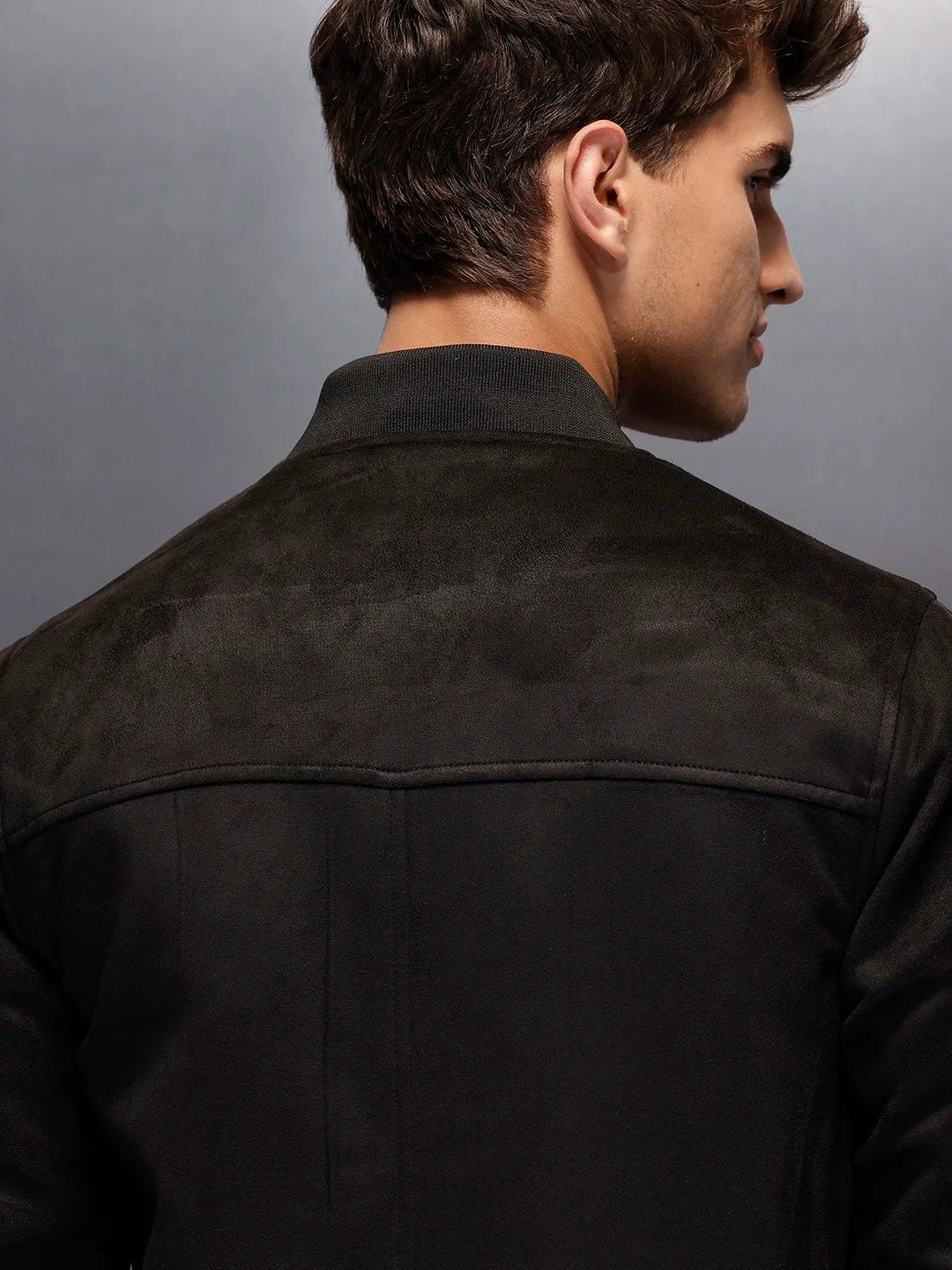 Men's Casual Bomber Jacket | Black - Image 5