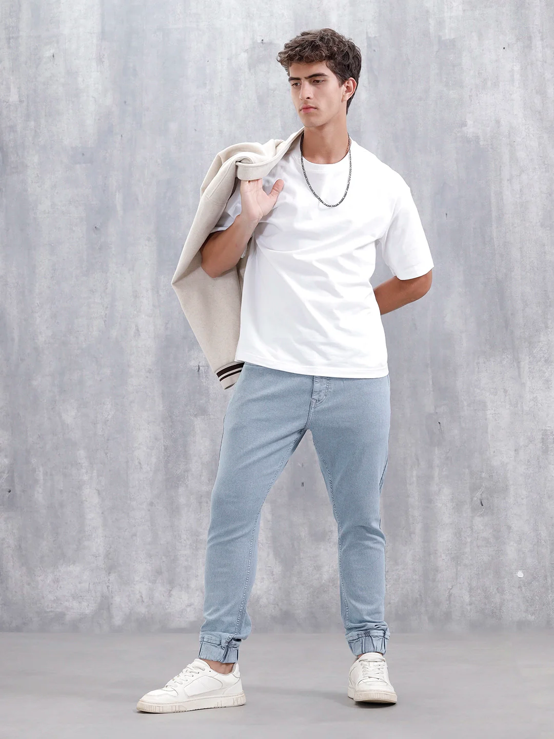 Men'S Casual Jogger Fit Jeans | Light Blue - Image 2