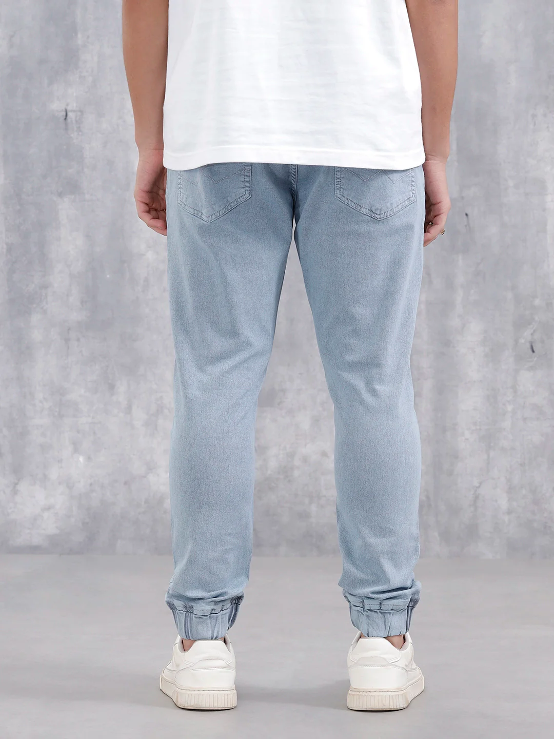 Men'S Casual Jogger Fit Jeans | Light Blue - Image 3