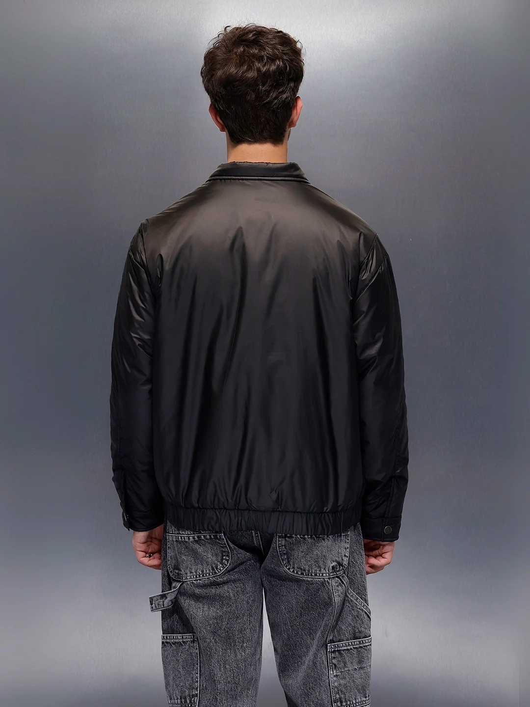 Men's Casual Oversized Jacket | Black - Image 2