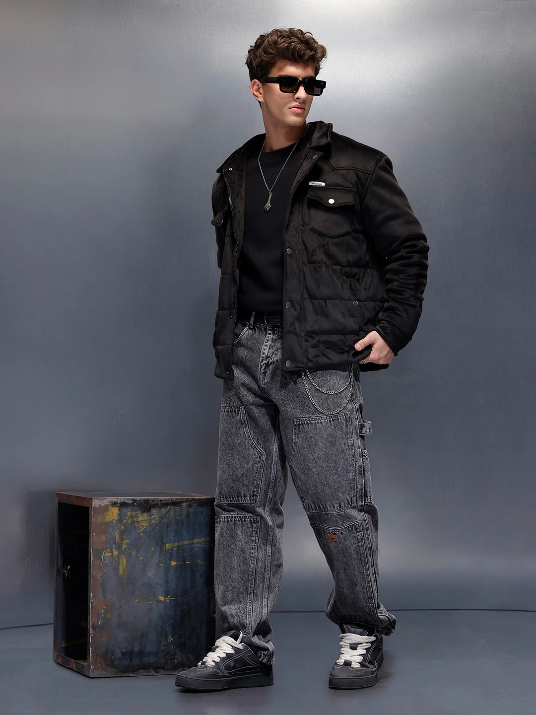 Men's Casual Oversized Jacket | Black