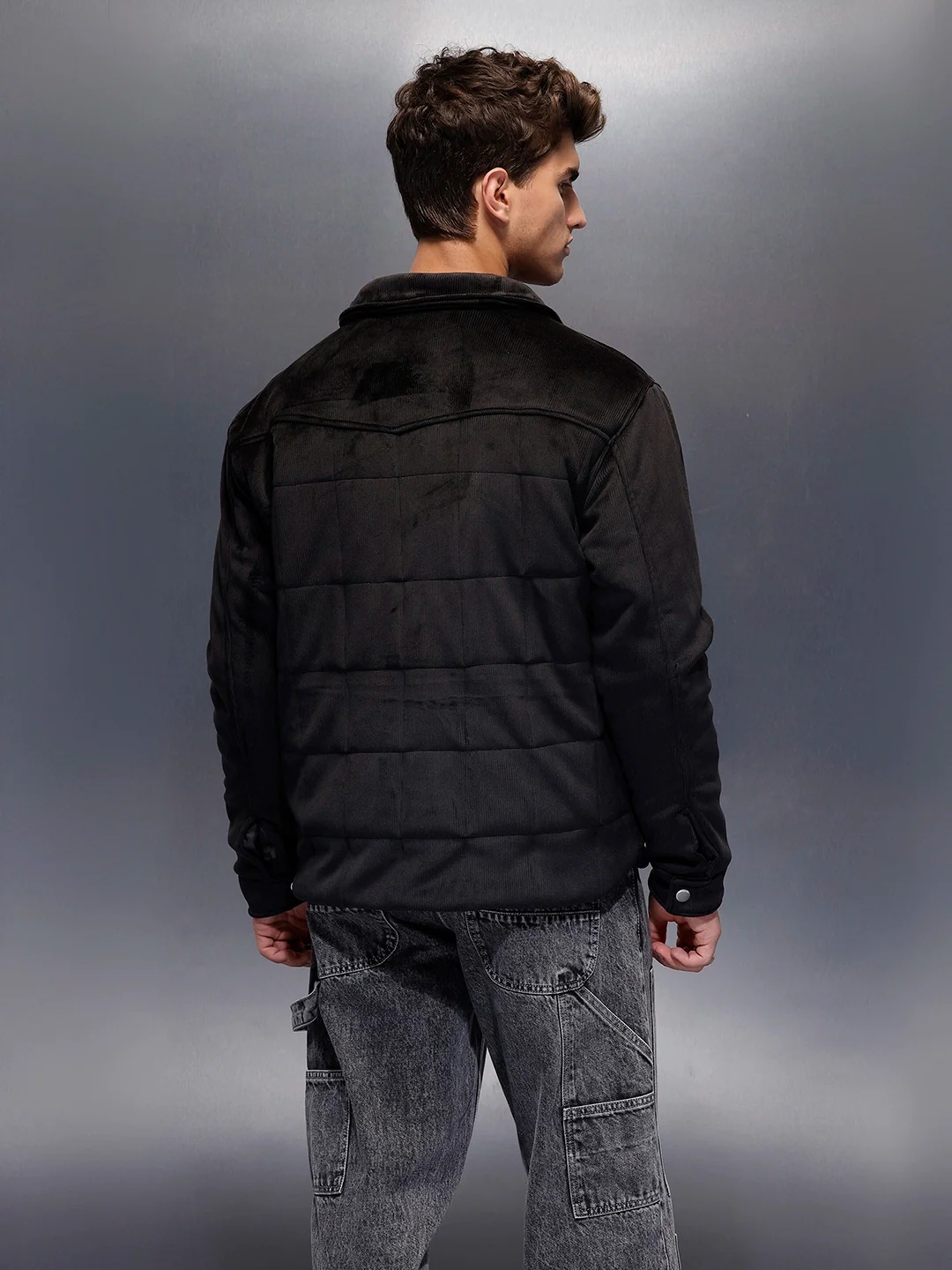 Men's Casual Oversized Jacket | Black - Image 2