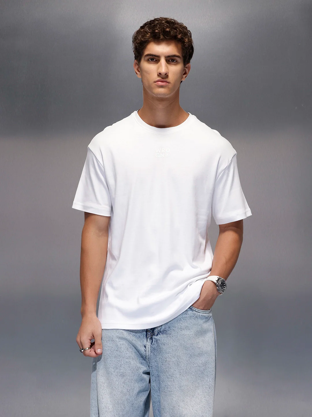 Men's Casual Oversized Tee | White