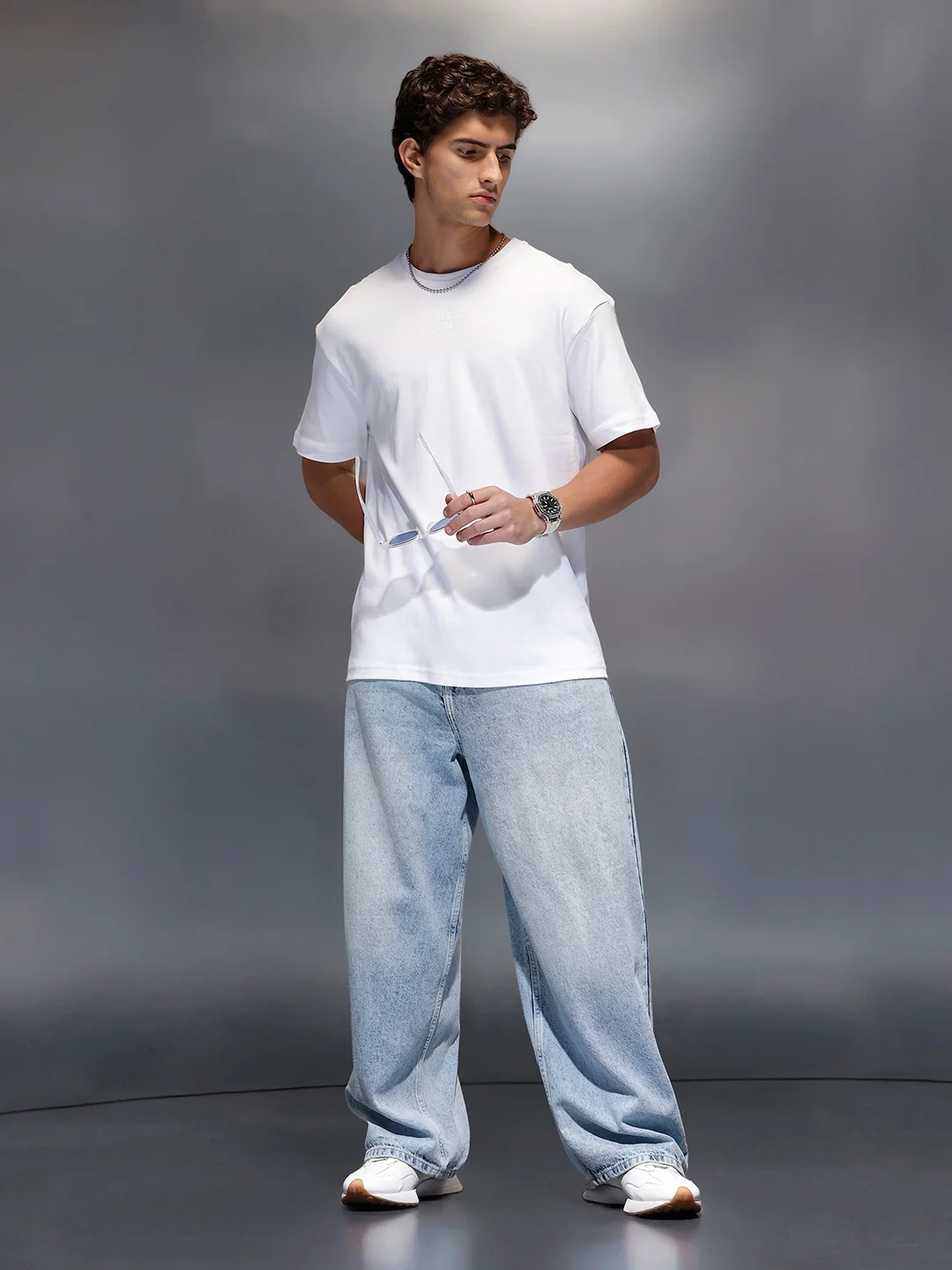 Men's Casual Oversized Tee | White - Image 2