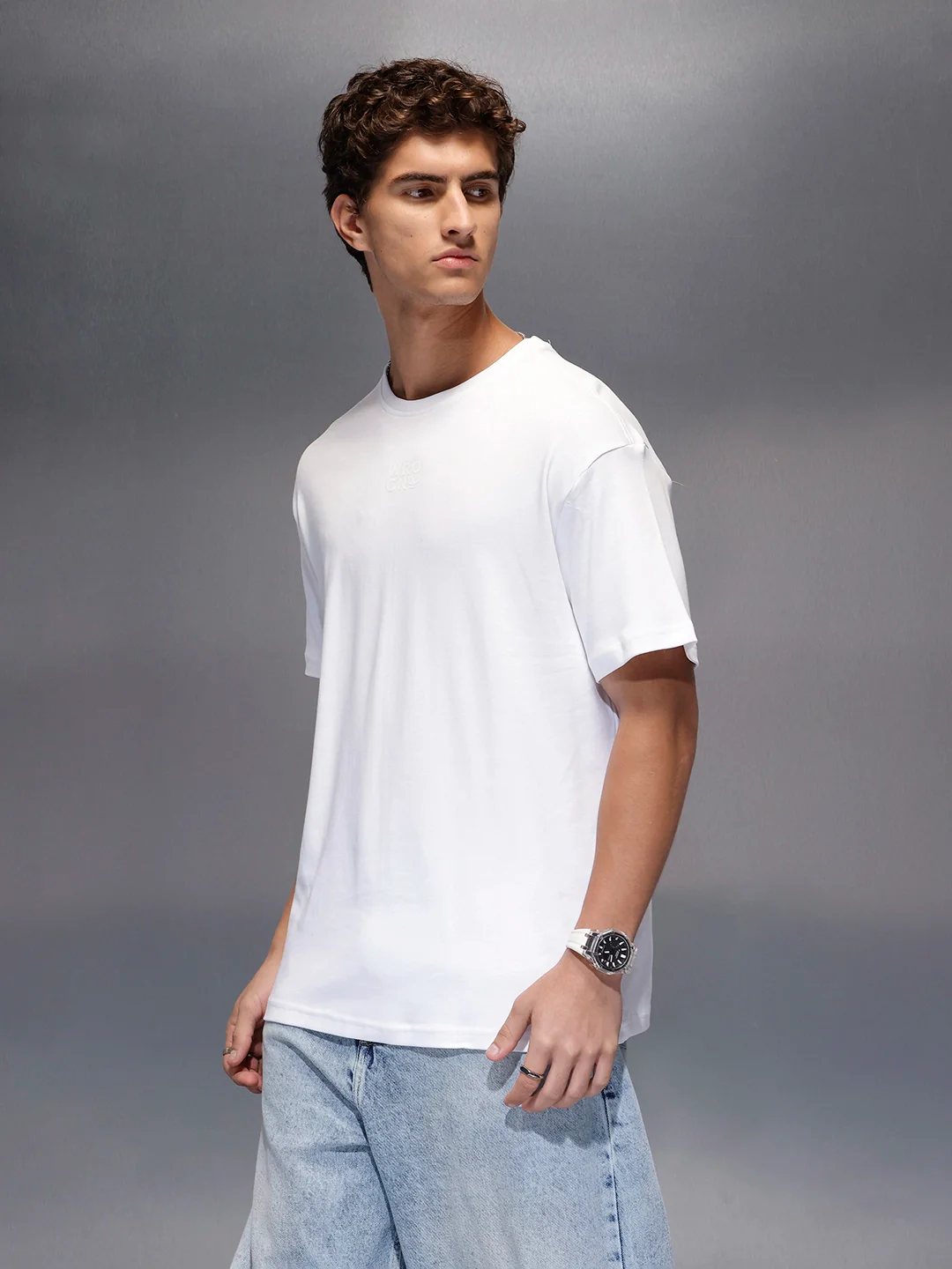Men's Casual Oversized Tee | White - Image 4