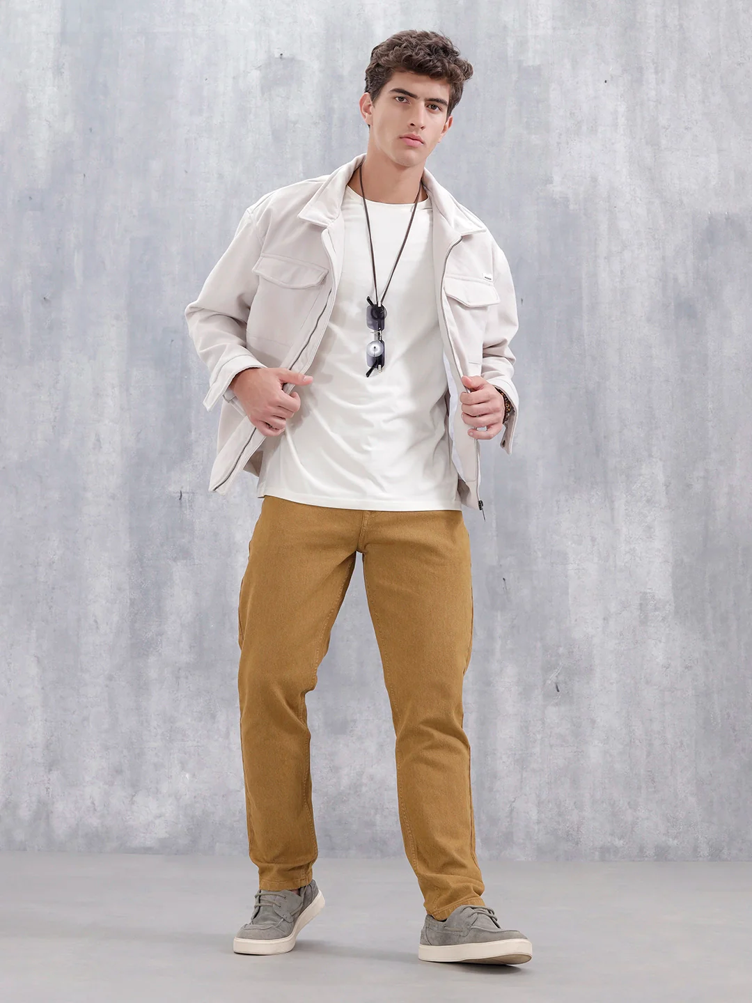 Men'S Casual Relaxed Fit Jeans | Khaki - Image 2