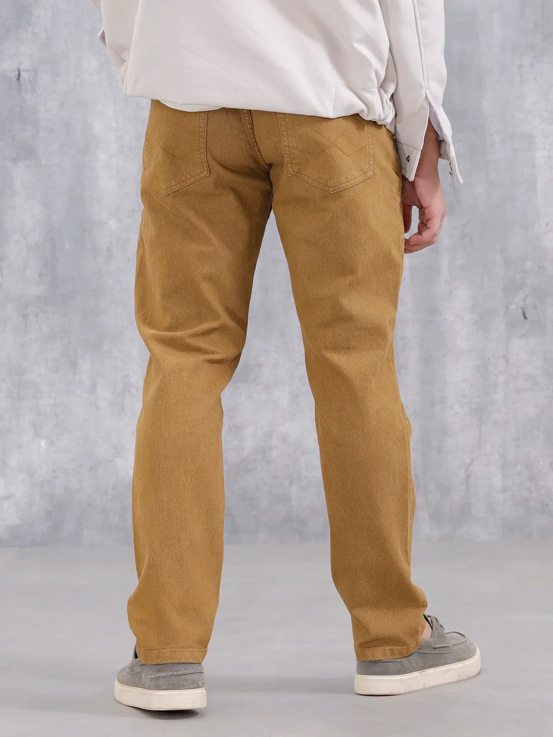 Men'S Casual Relaxed Fit Jeans | Khaki - Image 3