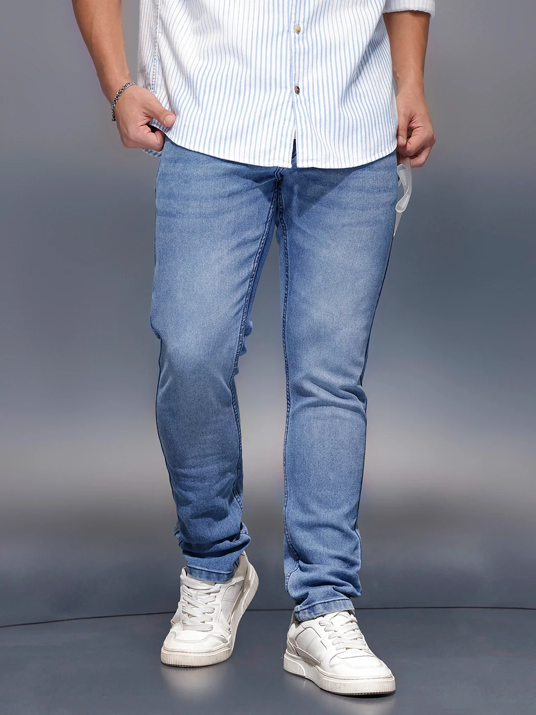Men's Casual Slim Fit Jeans | Blue
