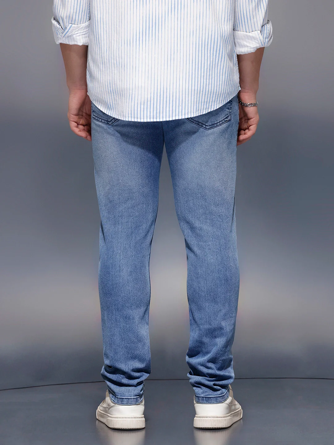Men's Casual Slim Fit Jeans | Blue - Image 3