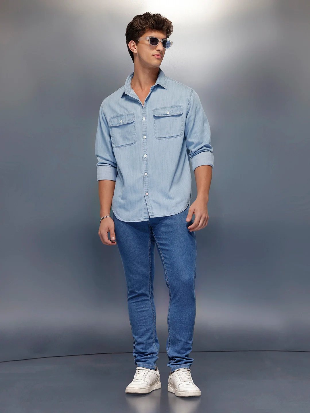 Men's Casual Slim Fit Jeans | Blue - Image 2