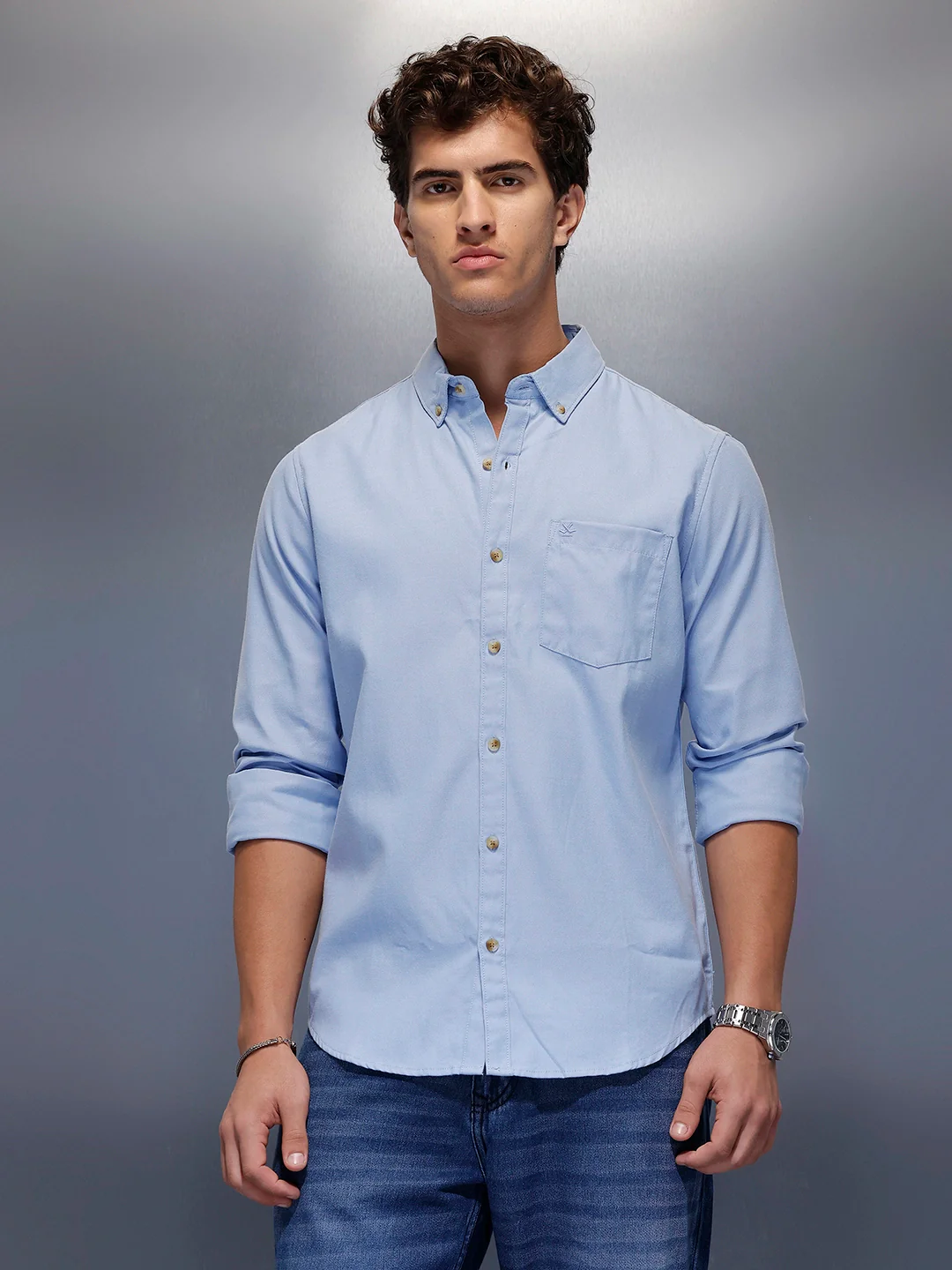 Men's Casual Slim Fit Shirt | Blue
