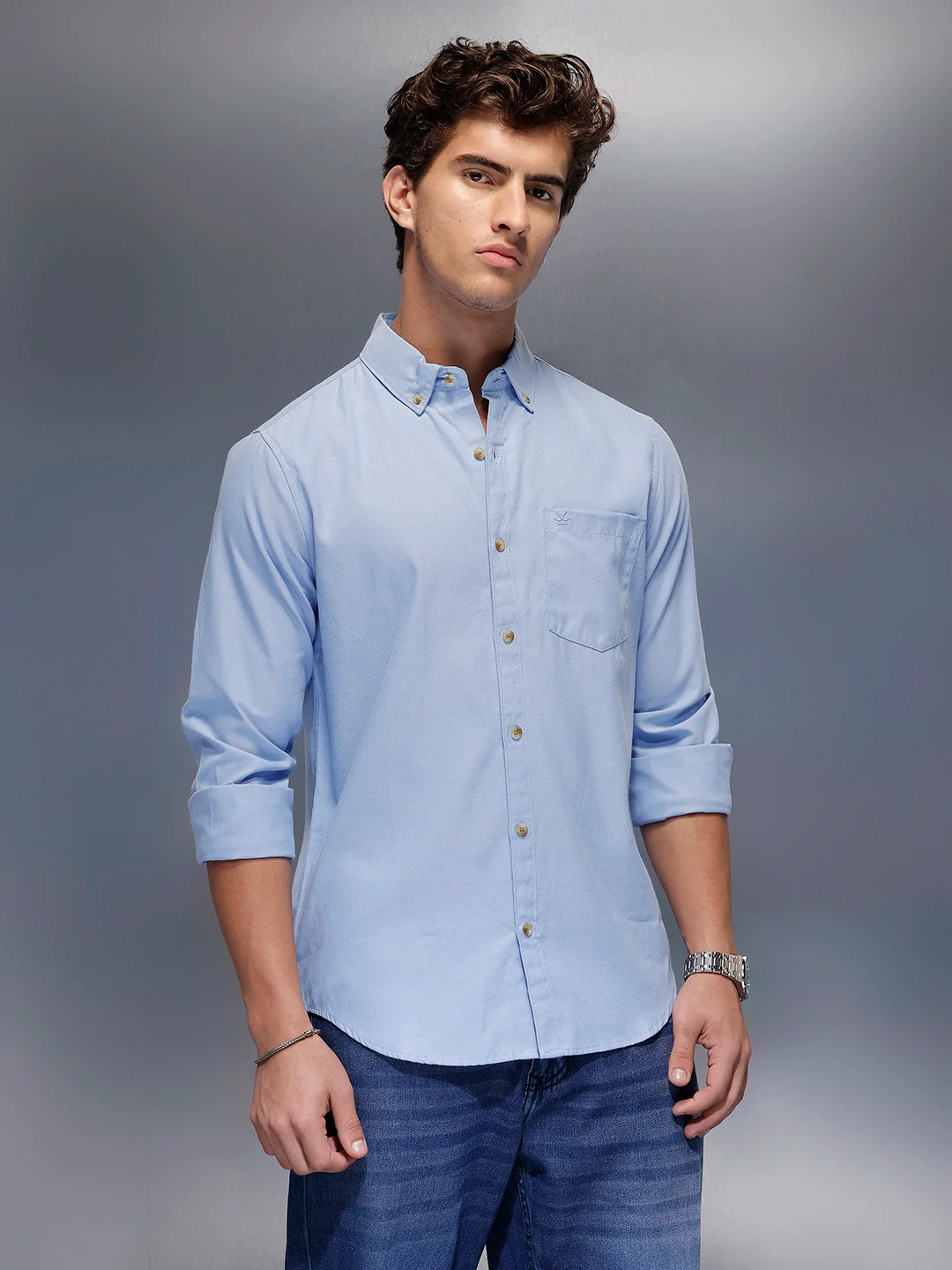 Men's Casual Slim Fit Shirt | Blue - Image 4