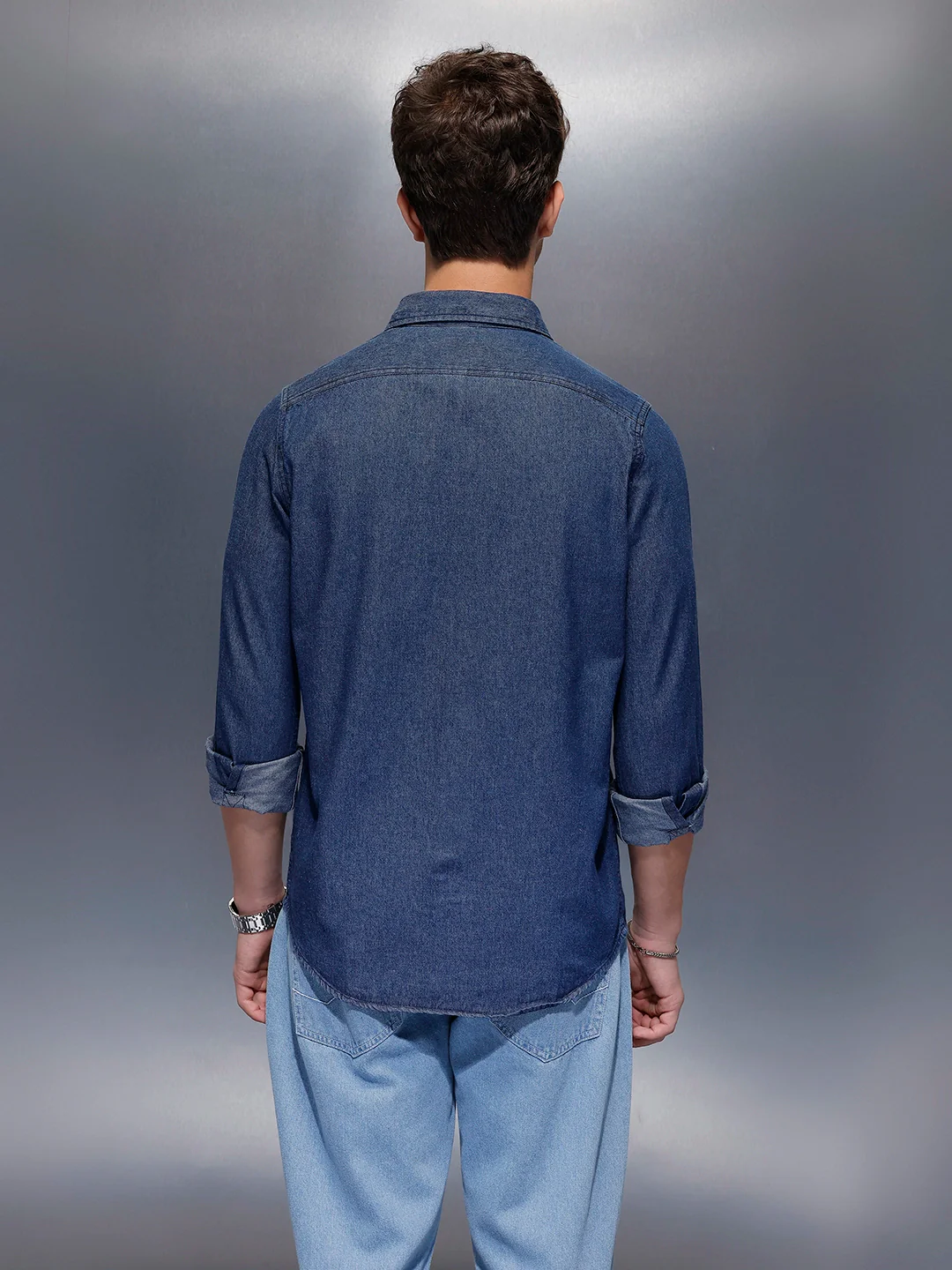 Men's Casual Slim Fit Shirt | Blue - Image 3