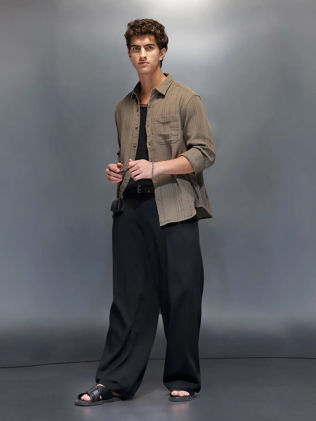Men's Comfort Fit Casual Shirt | Grey - Image 2