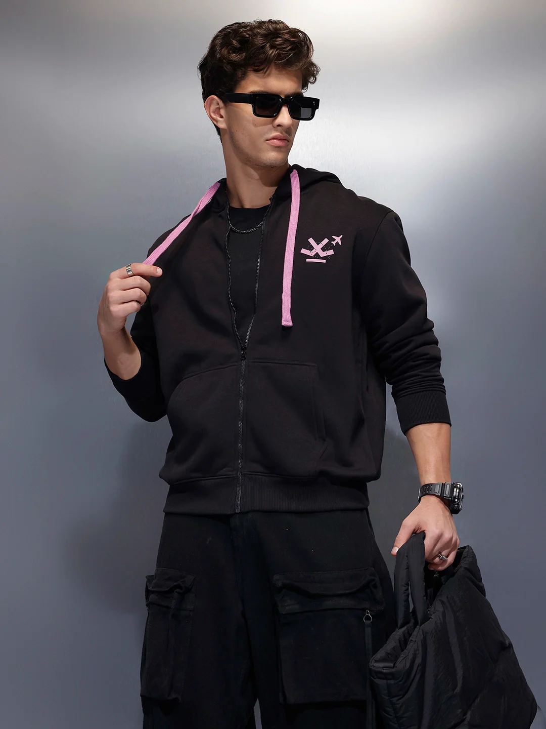 Men's Comfort Fit Hooded Sweatshirt | Black