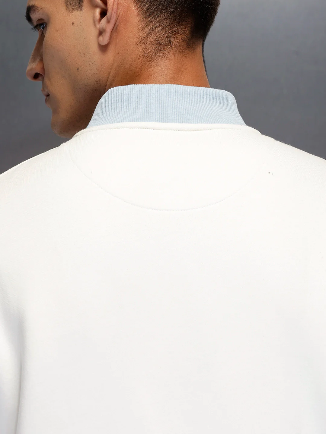 Men's Comfort Fit Zip-Up Sweatshirt | White - Image 8