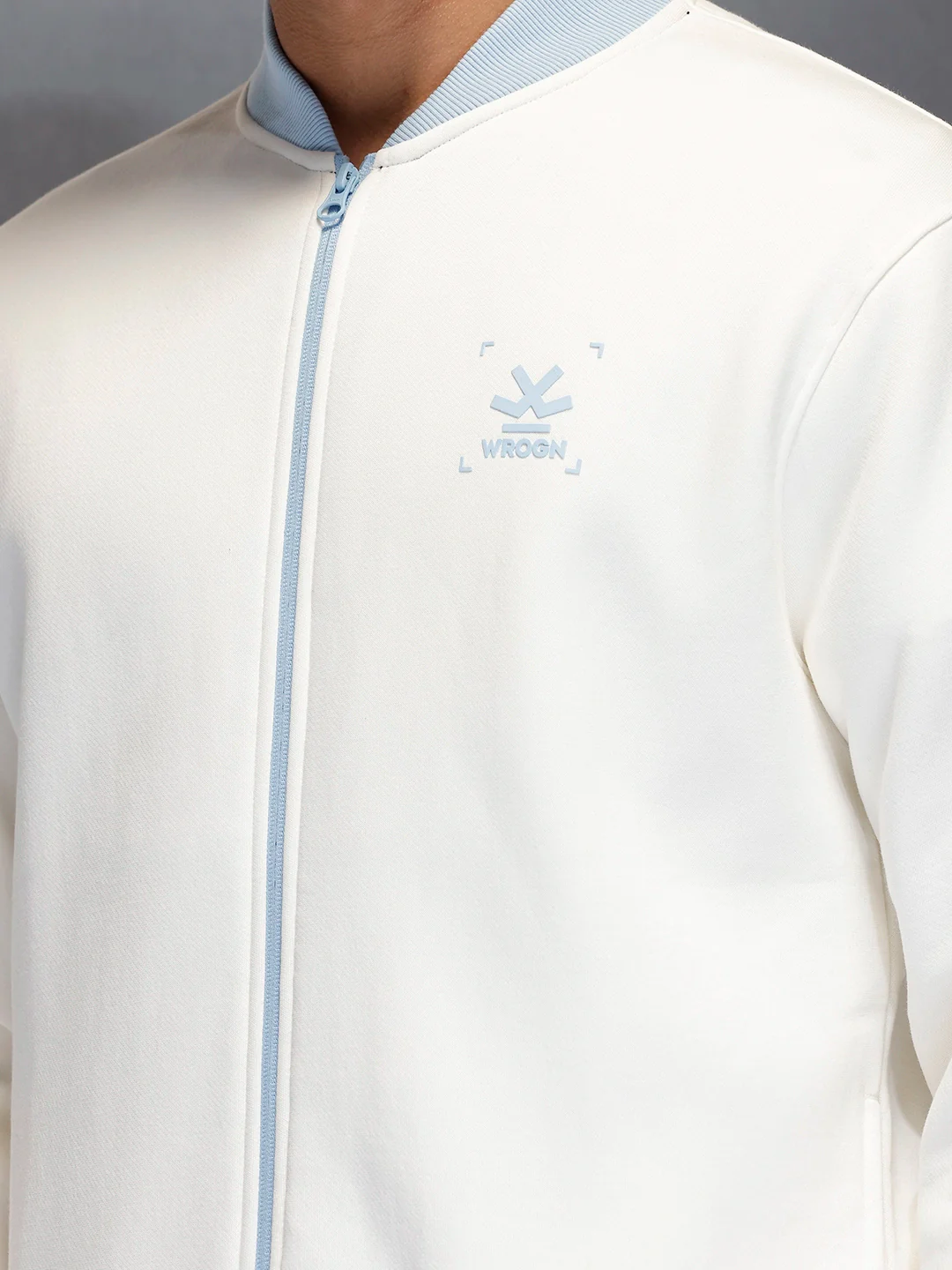 Men's Comfort Fit Zip-Up Sweatshirt | White - Image 9