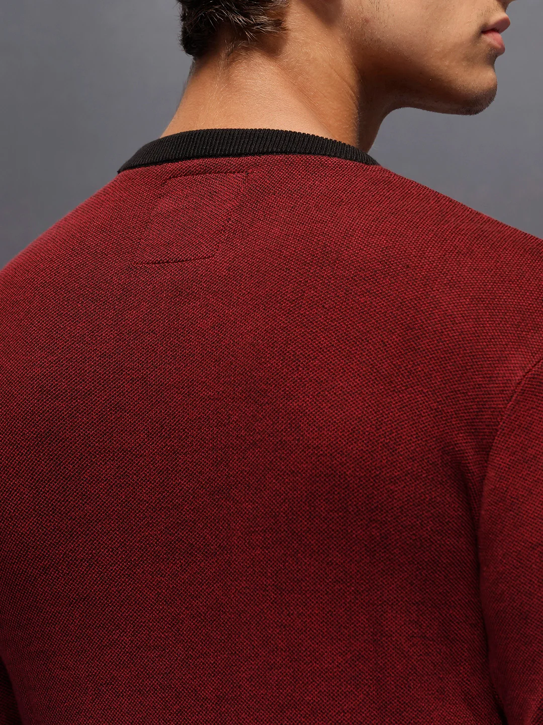 Men's Crewneck Pullover with Legacy Print | Maroon - Image 5