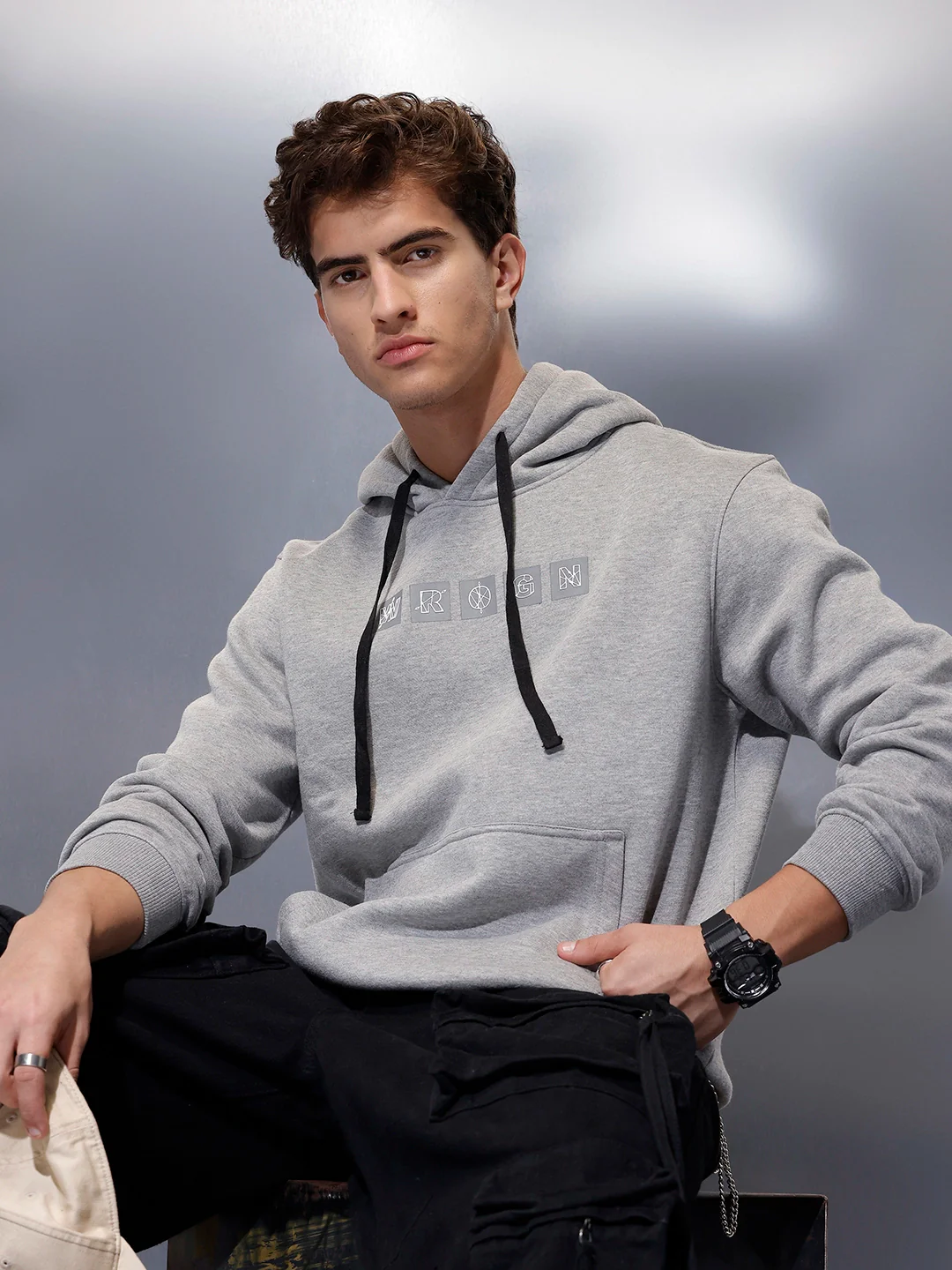 Men's Oversized Fit Hoodie   |  Grey