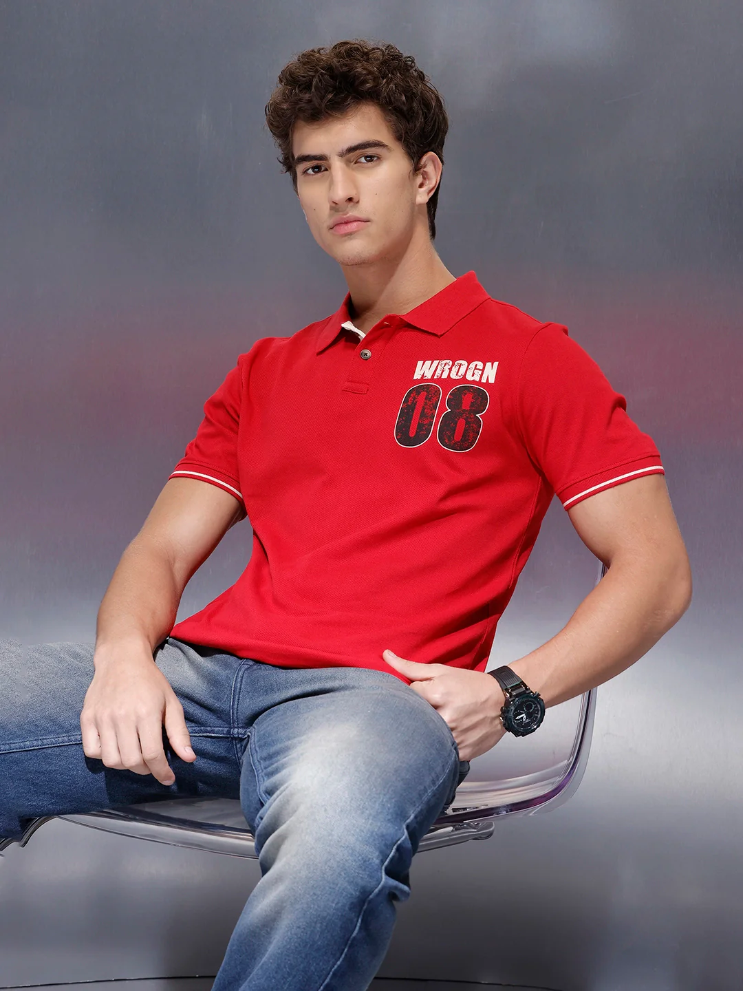 Men's Regular Fit polo tshirt | Red