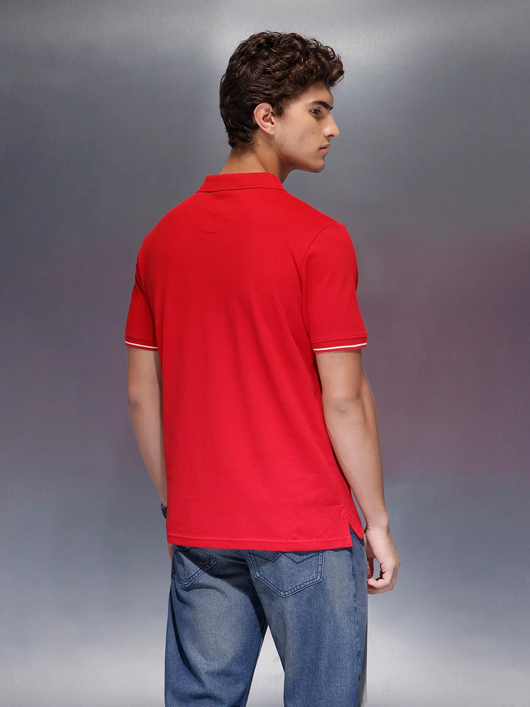Men's Regular Fit polo tshirt | Red - Image 3