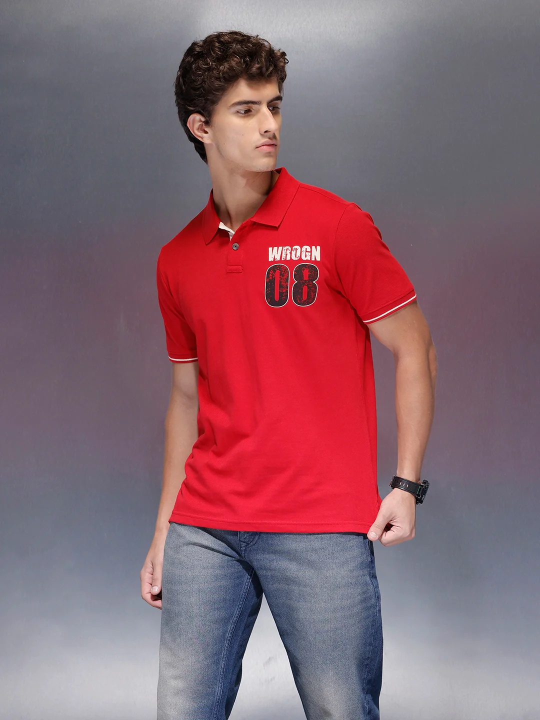 Men's Regular Fit polo tshirt | Red - Image 4