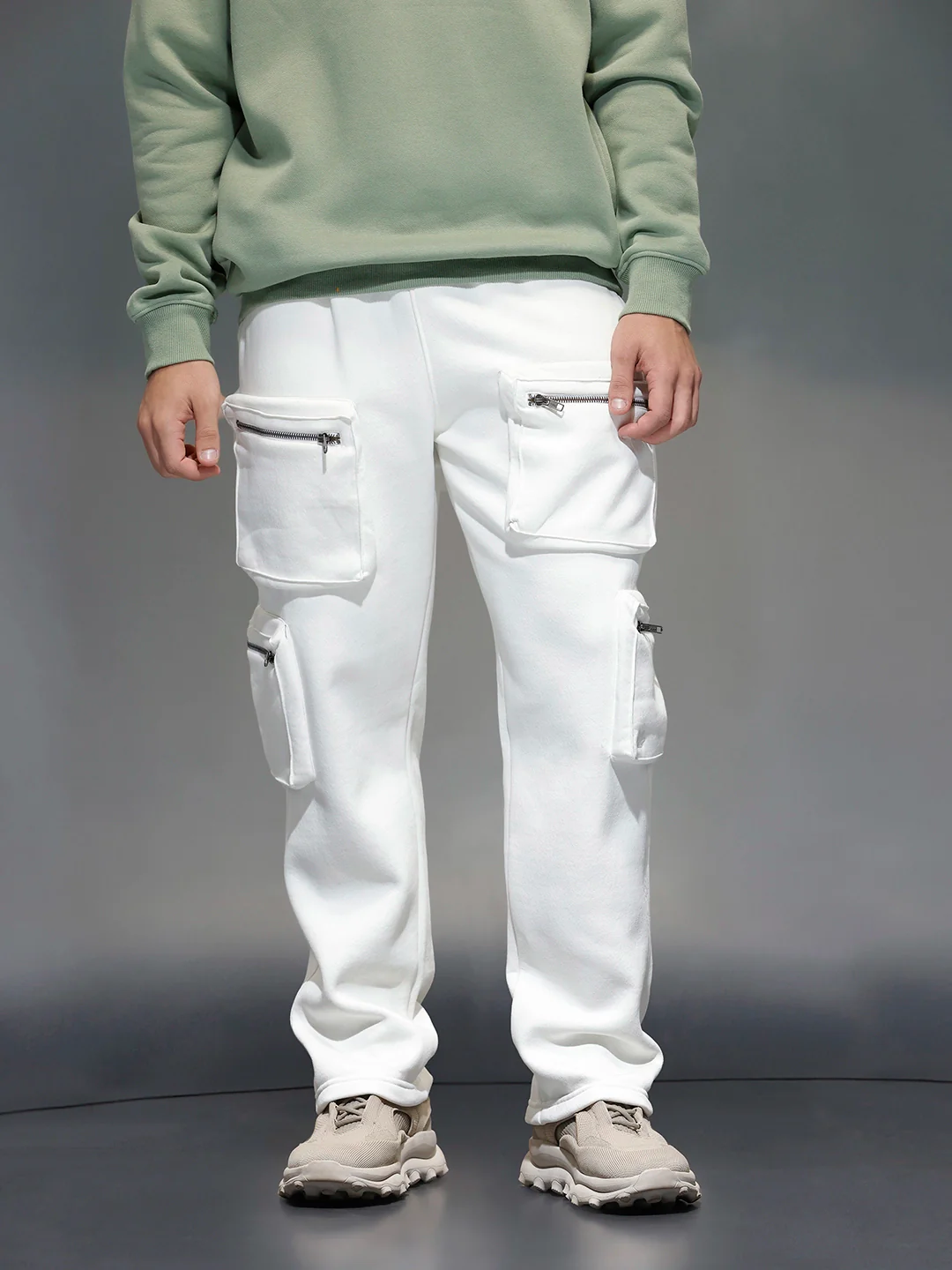 Men's Straight Fit 3D Pocket Cargo | Off White