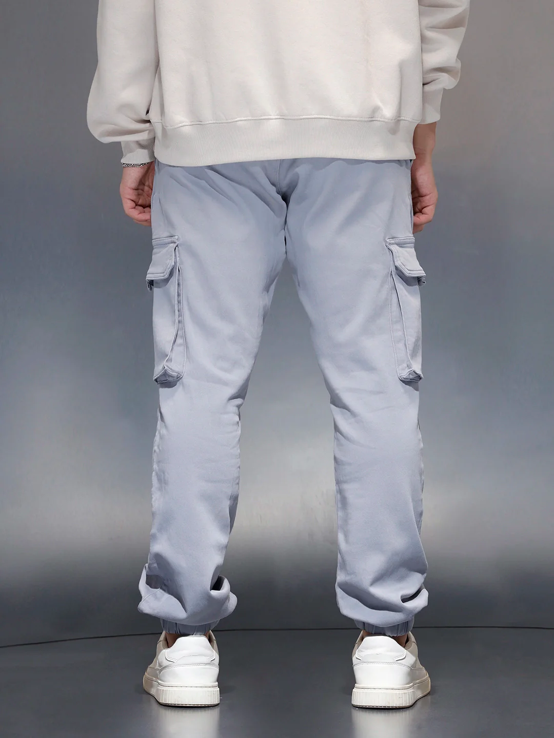 Men's Straight fit jogger with utility pocket | Blue - Image 3