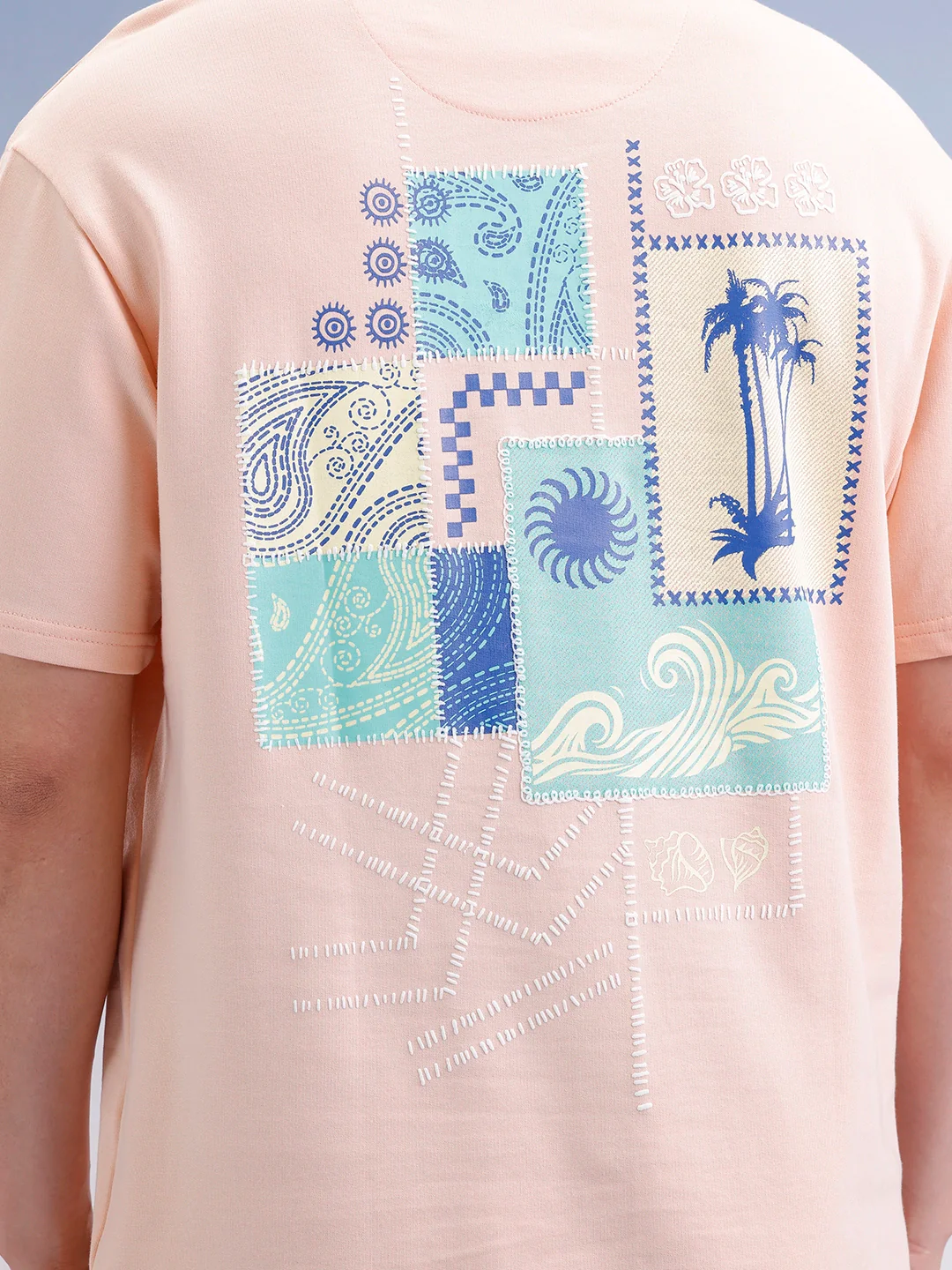 Oversized Back Printed T-Shirt | Peach - Image 5