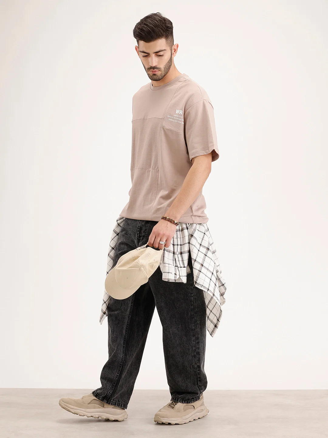 Oversized Cut & Sew T-Shirt | Brown - Image 2