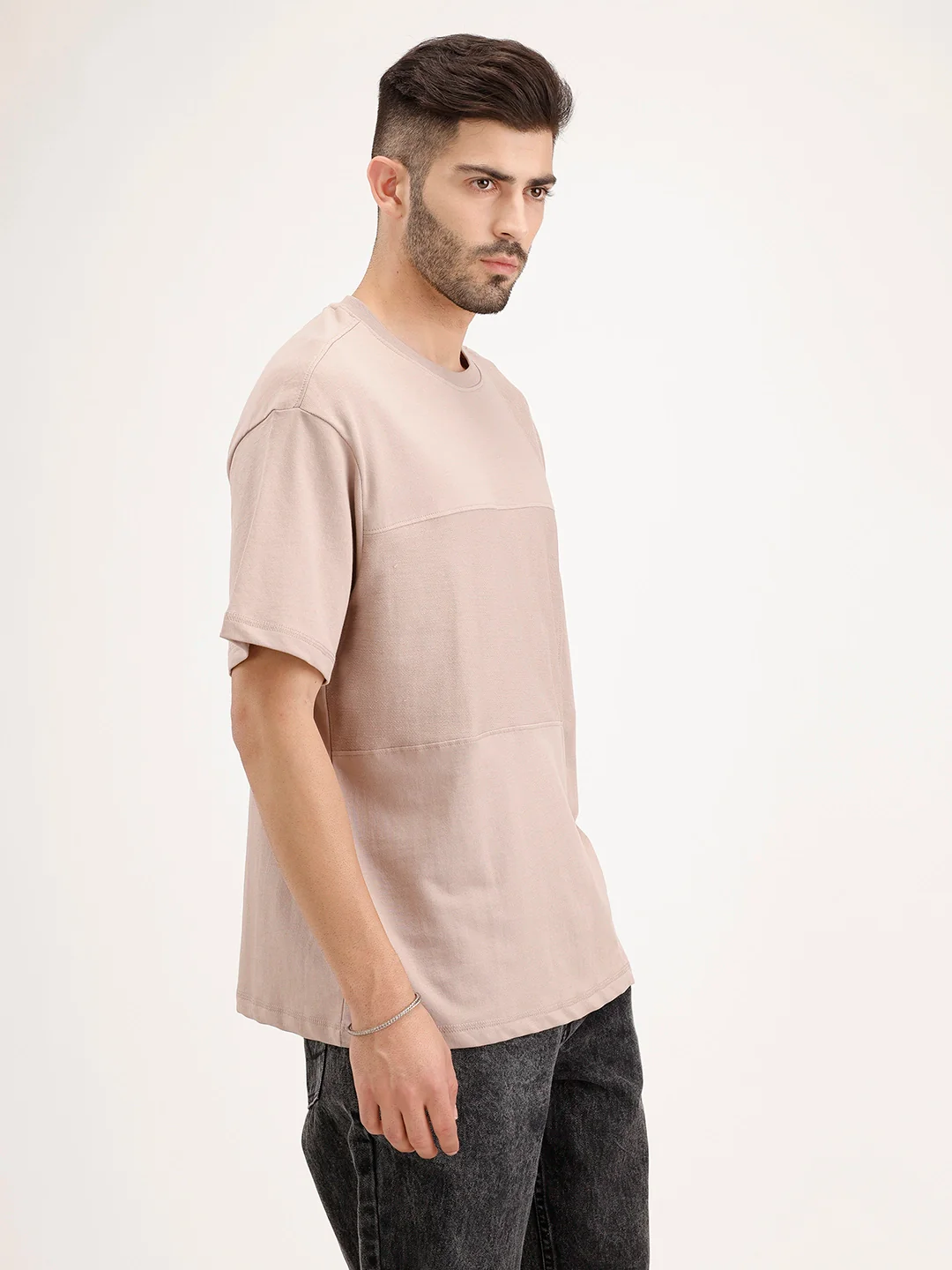 Oversized Cut & Sew T-Shirt | Brown - Image 4