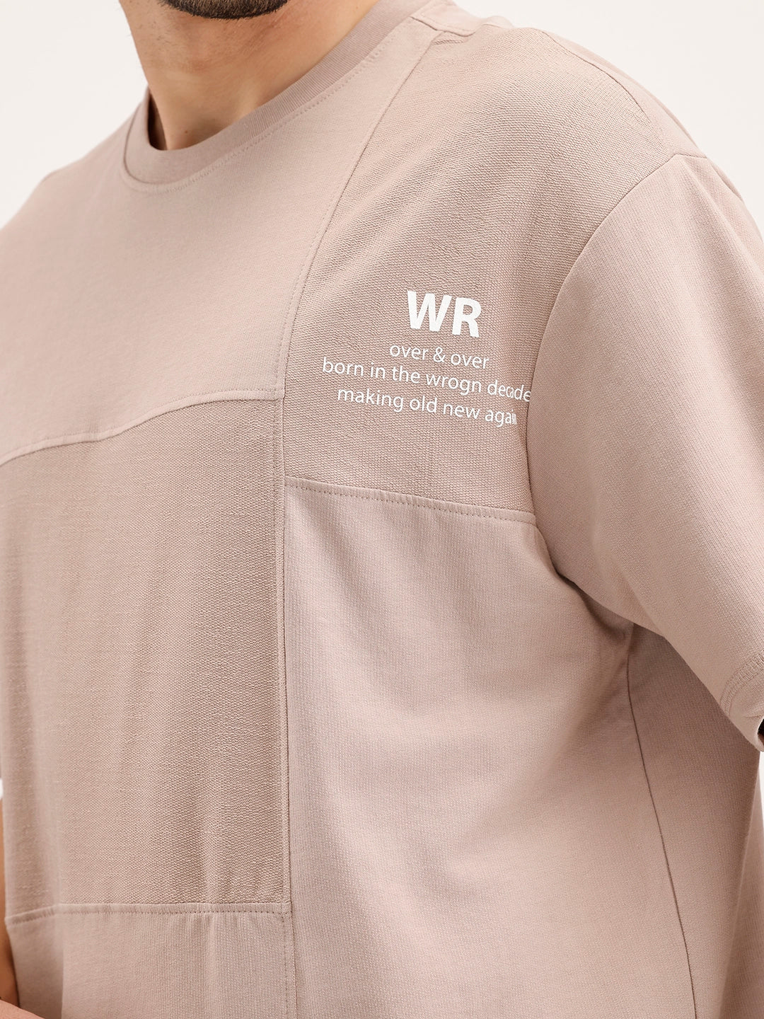 Oversized Cut & Sew T-Shirt | Brown - Image 5