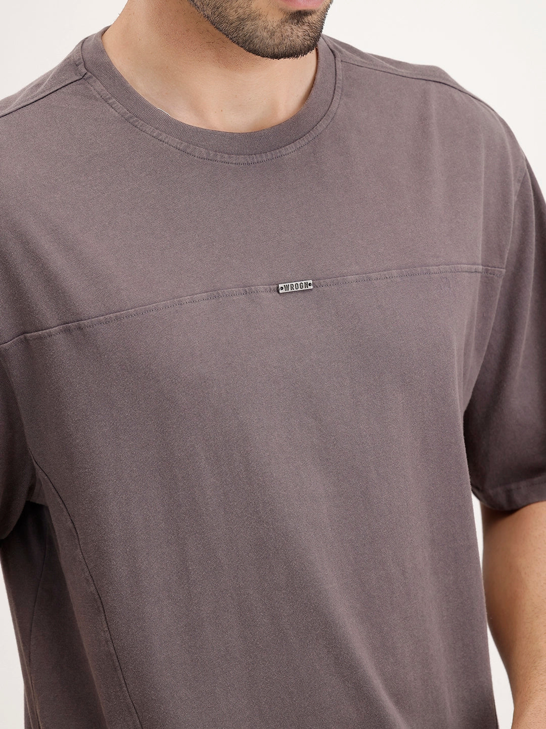 Oversized Cut & Sew T-Shirt | Dark Grey - Image 5