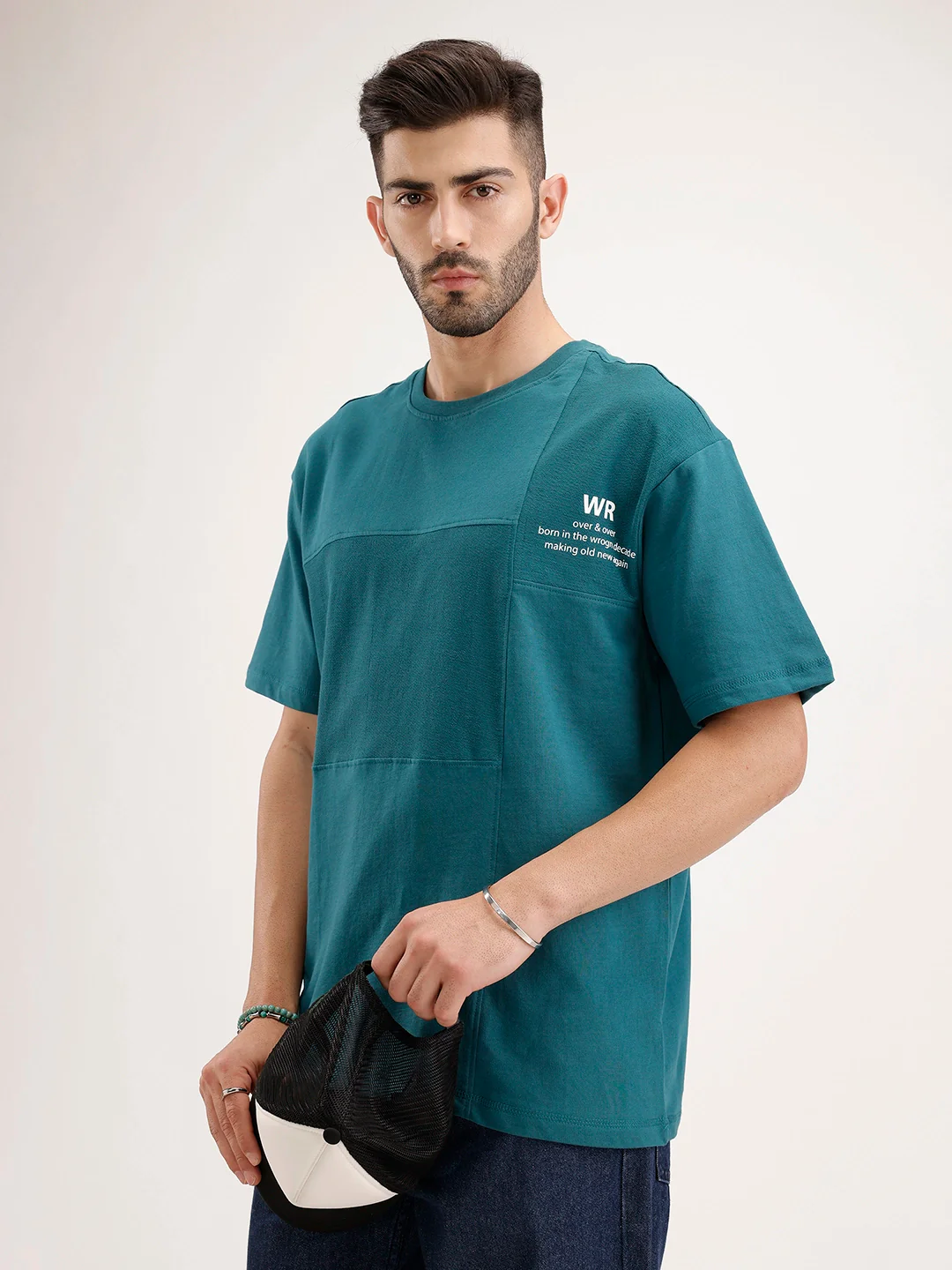 Oversized Cut & Sew T-Shirt | Green