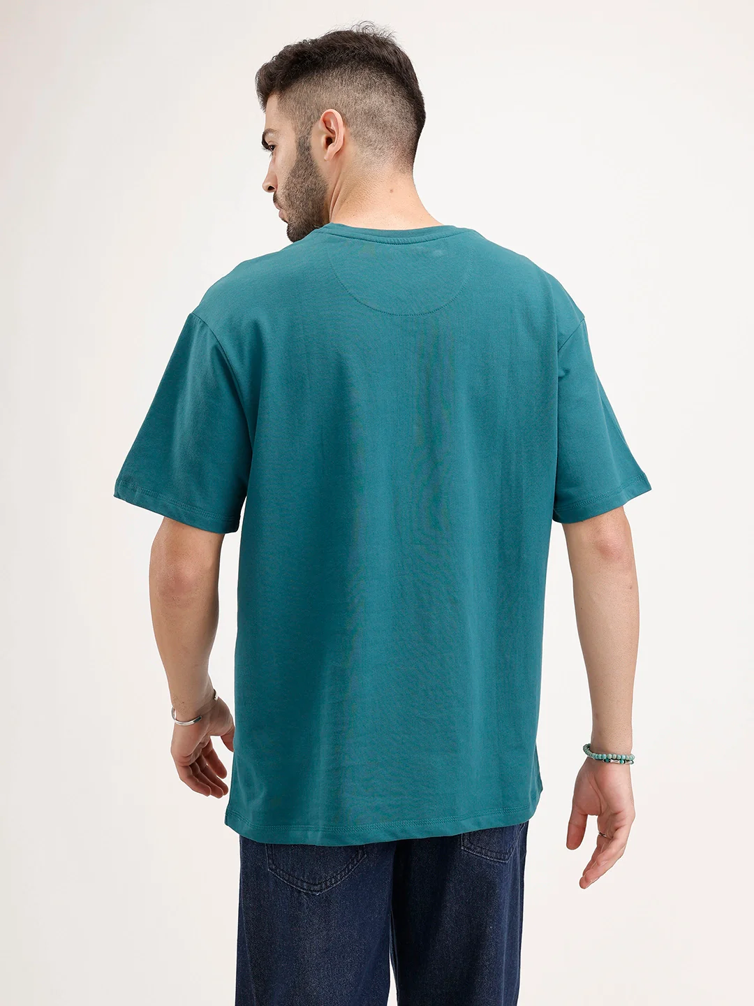Oversized Cut & Sew T-Shirt | Green - Image 3