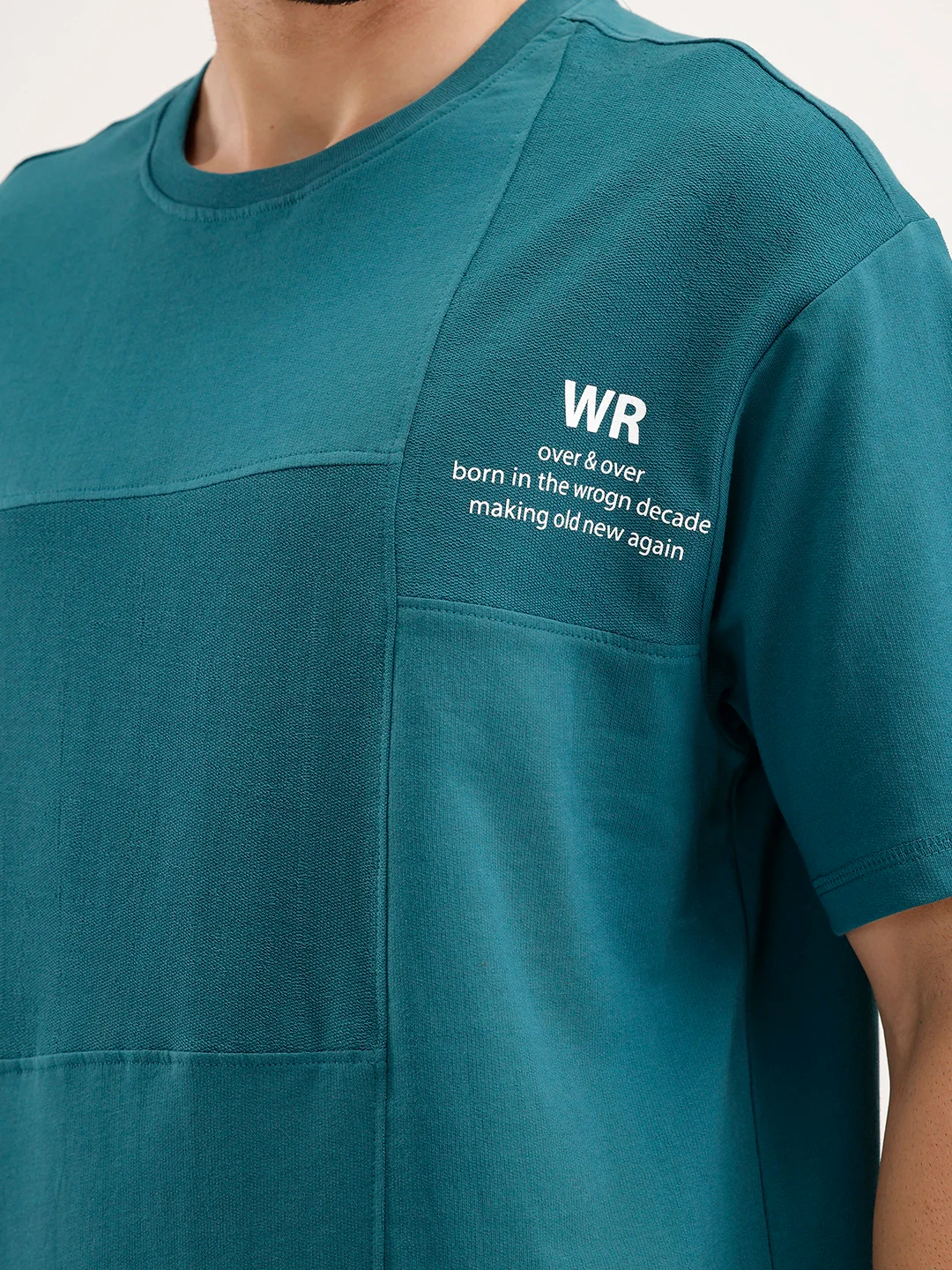 Oversized Cut & Sew T-Shirt | Green - Image 5