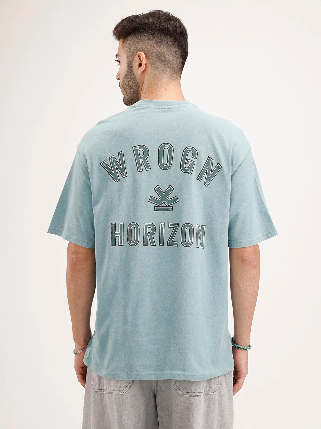 Oversized Fit Back Print T-Shirt | Green - Image 3