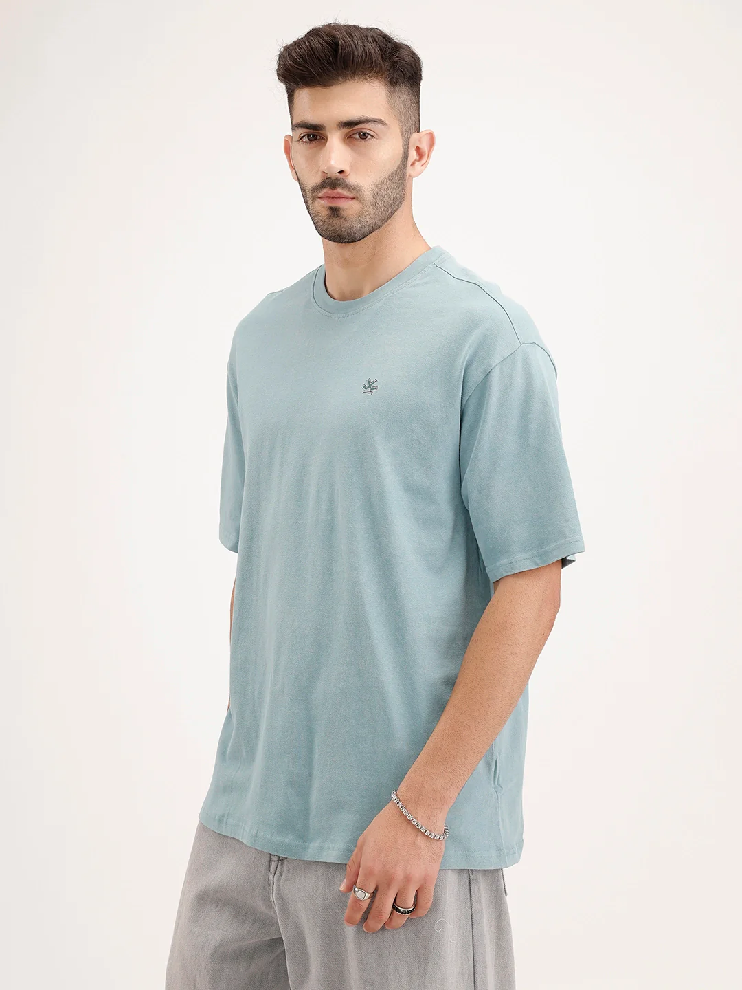Oversized Fit Back Print T-Shirt | Green - Image 4