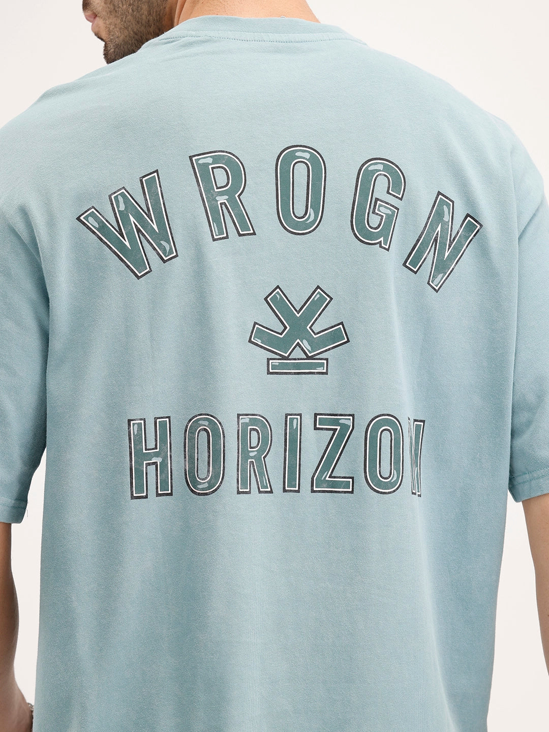 Oversized Fit Back Print T-Shirt | Green - Image 5